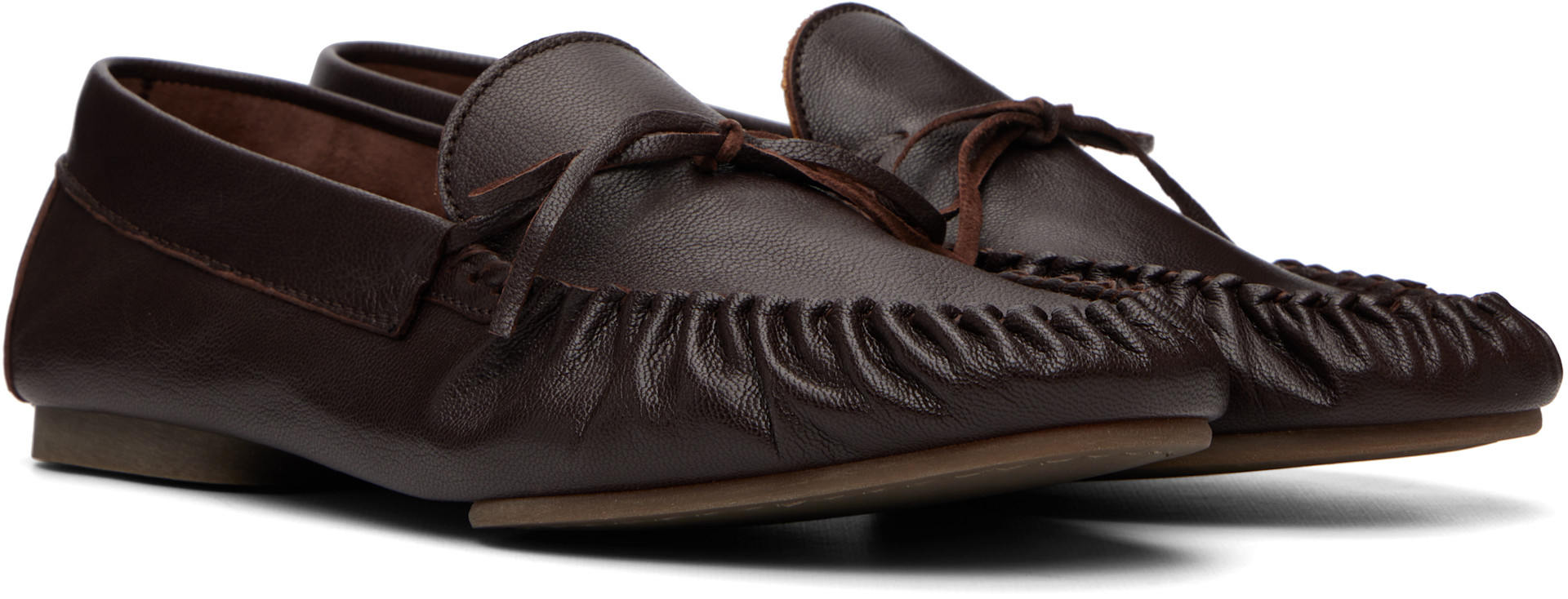 A.P.C. - Flâneurs bruns à bout de style mocassin
