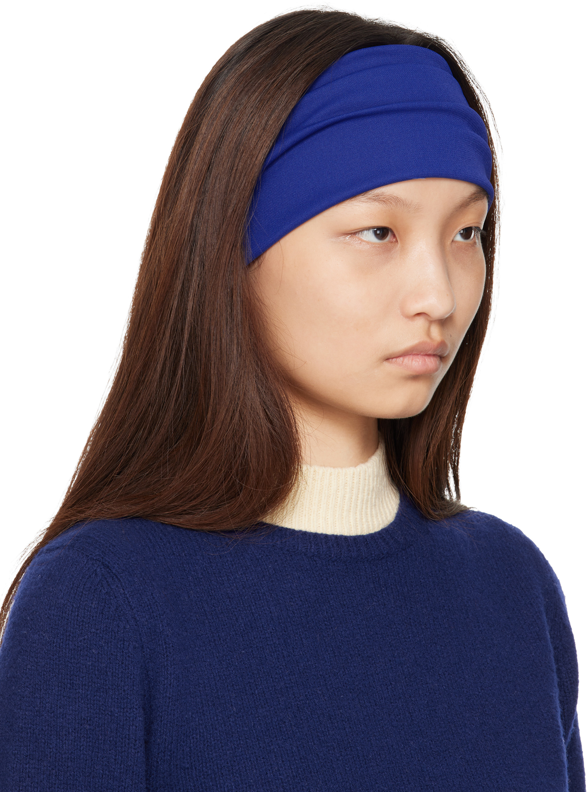 Lanvin - Bandeau bleu en gros-grain