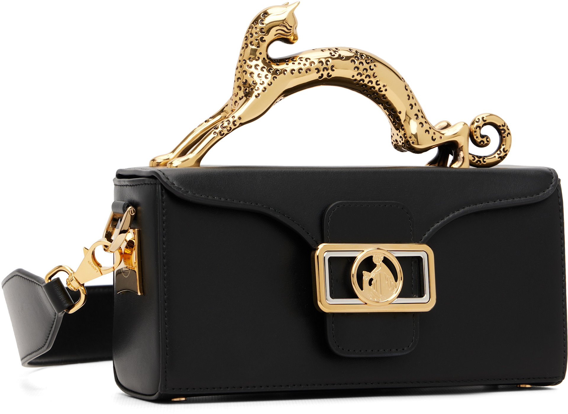 Lanvin - Sac Pencil noir à poignée chat