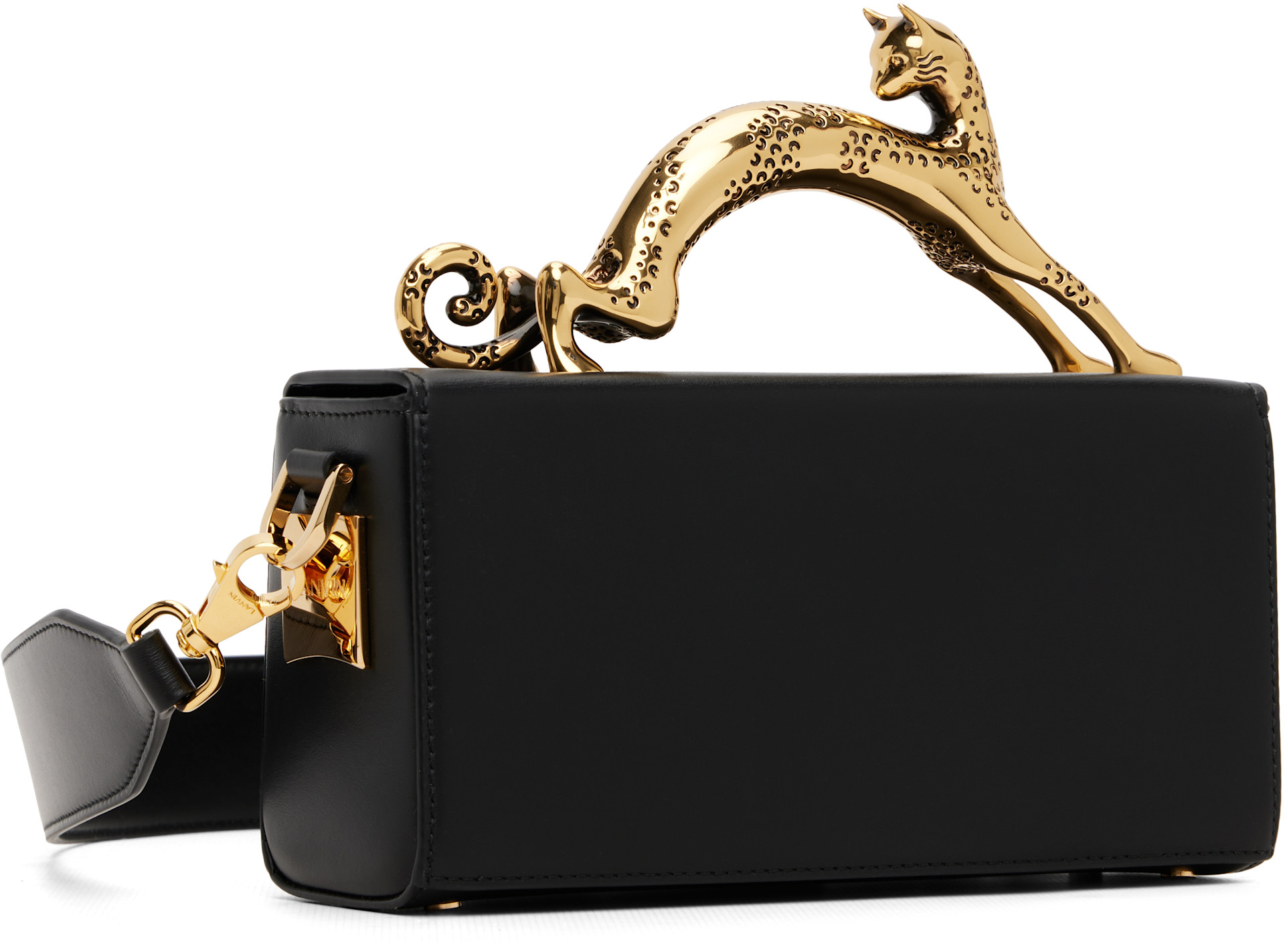 Lanvin - Sac Pencil noir à poignée chat