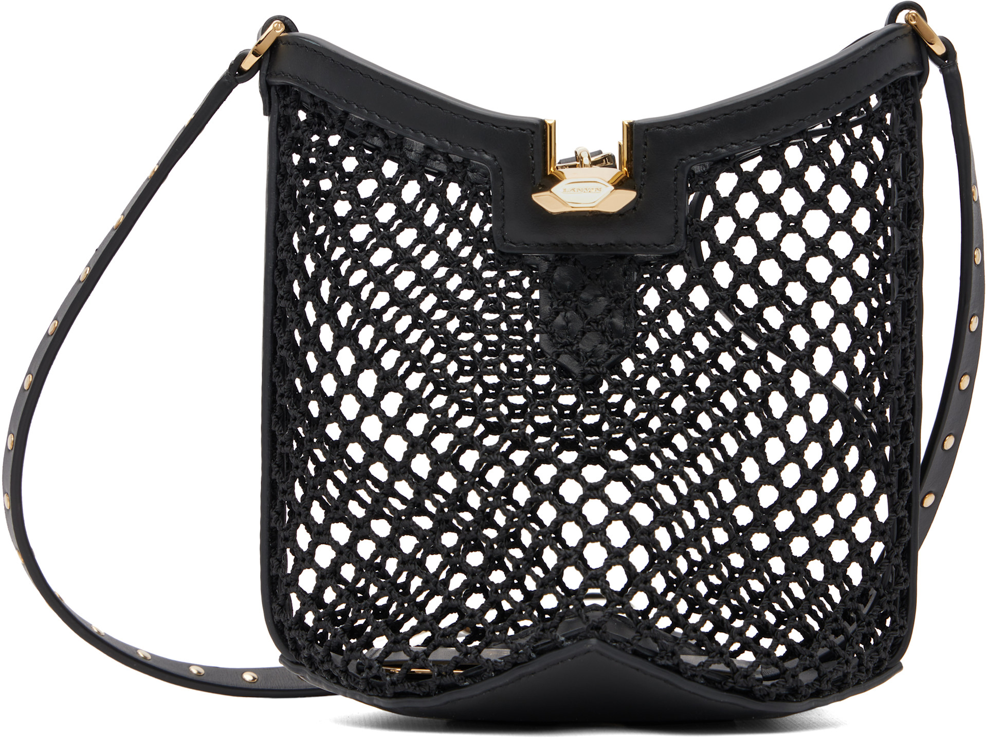 Lanvin: Black 'Catch by Lanvin' Nano Bucket Bag | SSENSE
