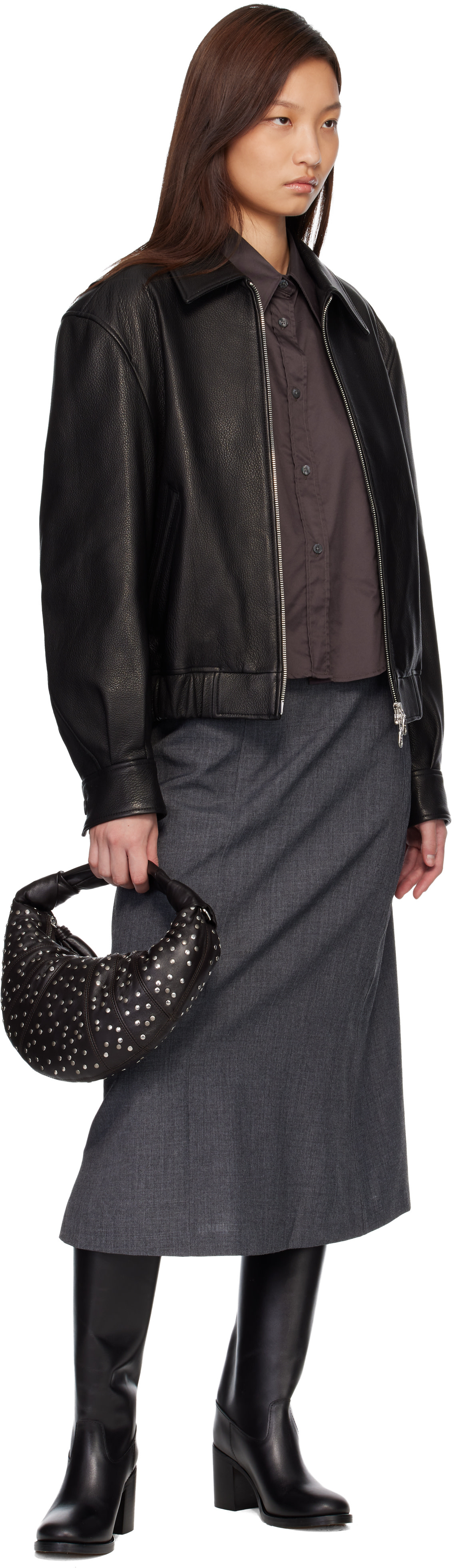 COOR: Black Goatskin Blouson Jacket | SSENSE Mexico