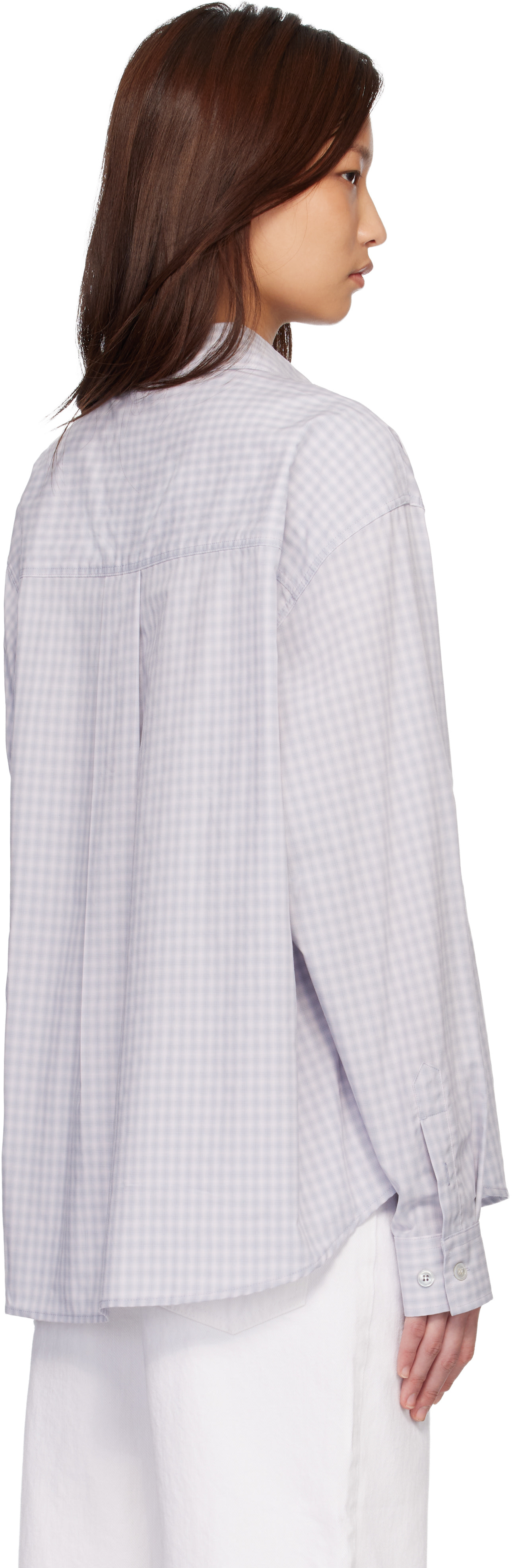 COOR: Blue Micro Ombre Check Shirt | SSENSE COOR: Blue Micro Ombre Check Shirt | SSENSE