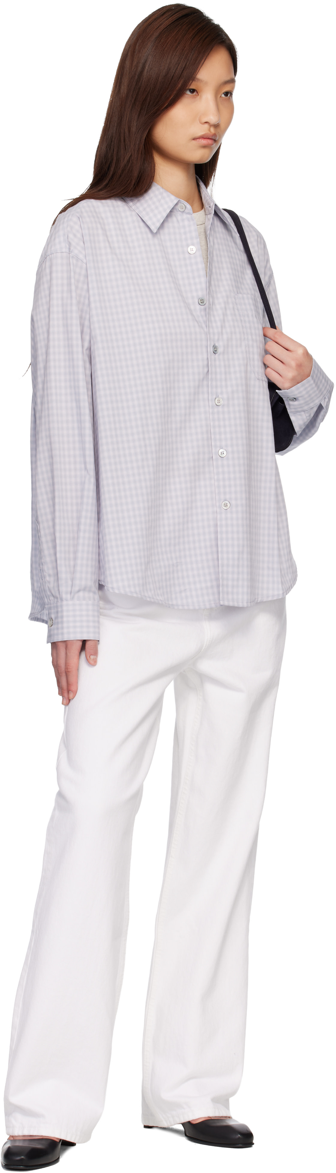 COOR: Blue Micro Ombre Check Shirt | SSENSE COOR: Blue Micro Ombre Check Shirt | SSENSE