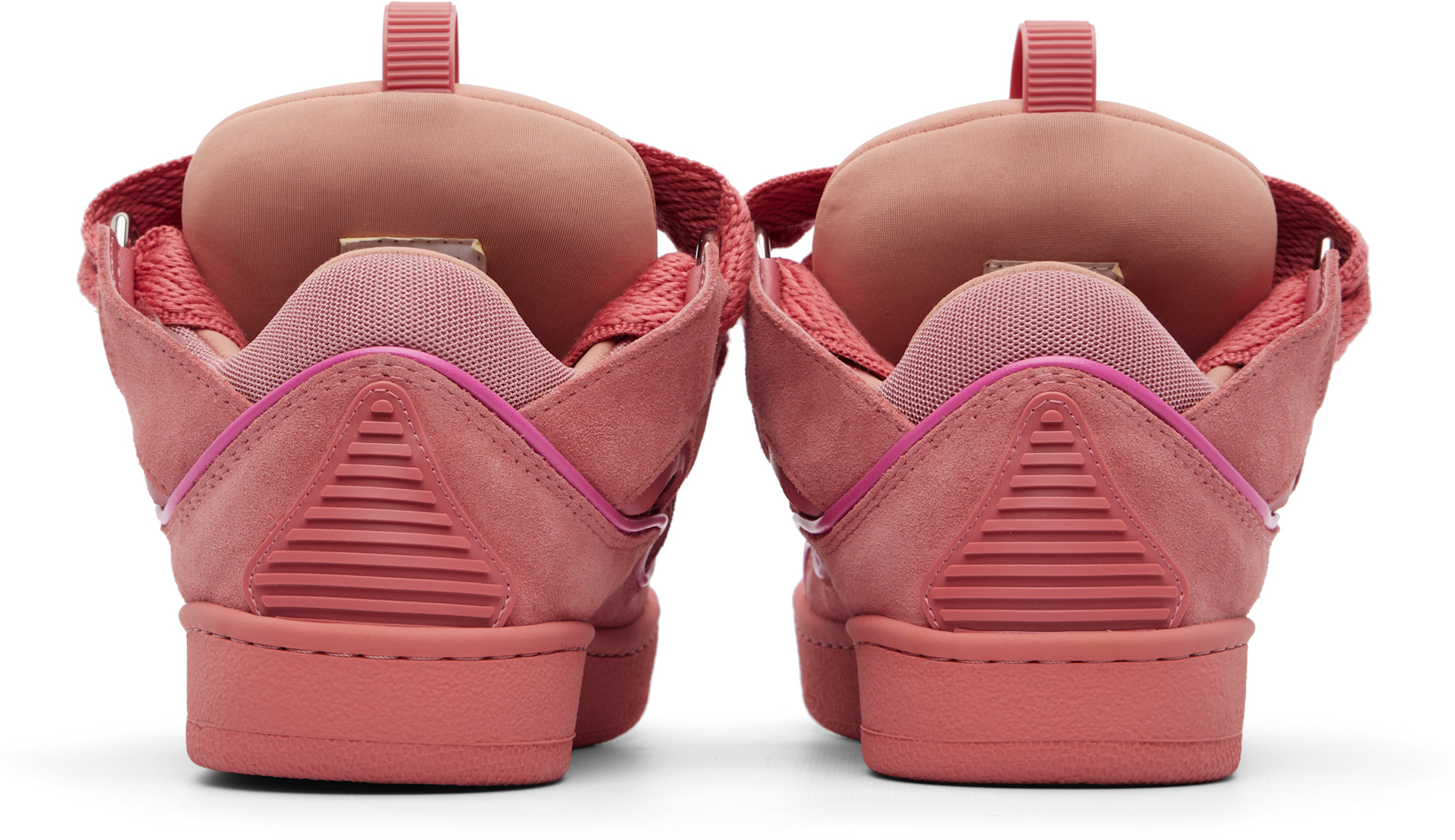 Lanvin - Baskets Curb roses en suède