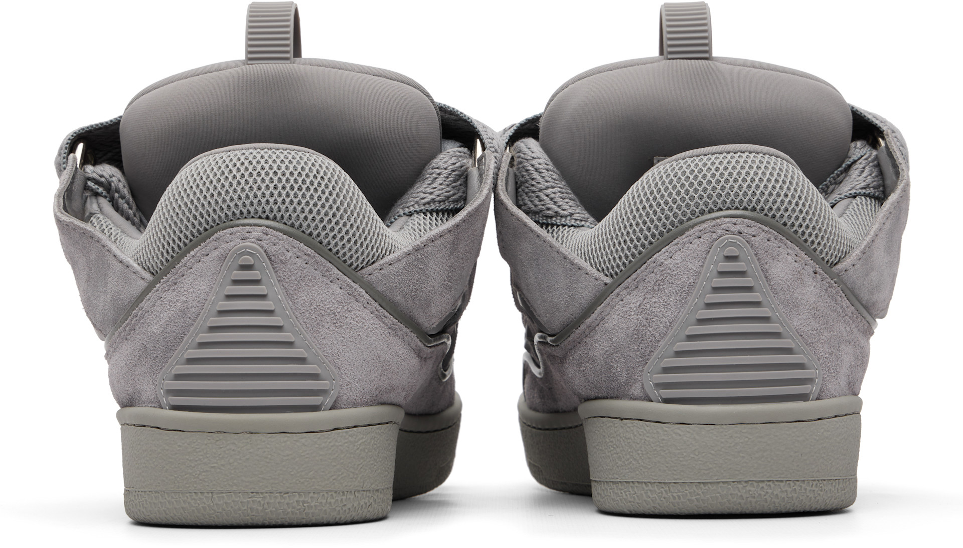 Lanvin - Baskets Curb grises en suède