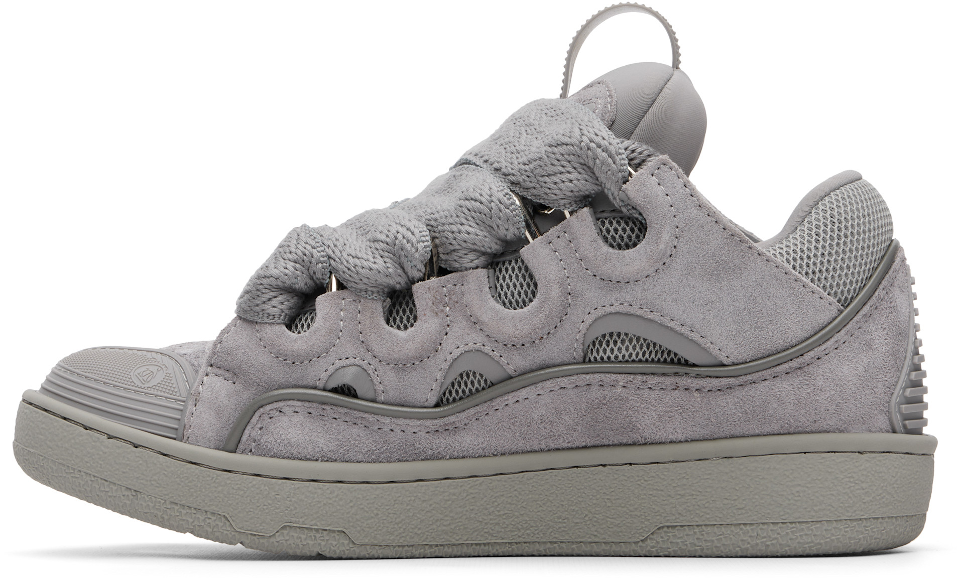 Lanvin - Baskets Curb grises en suède