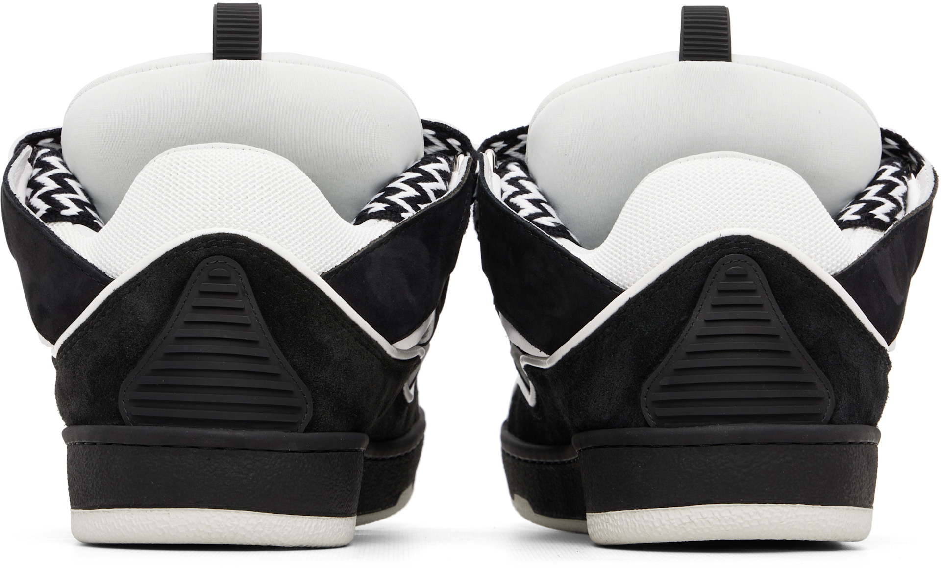 Lanvin: Black & White Curb Sneakers | SSENSE