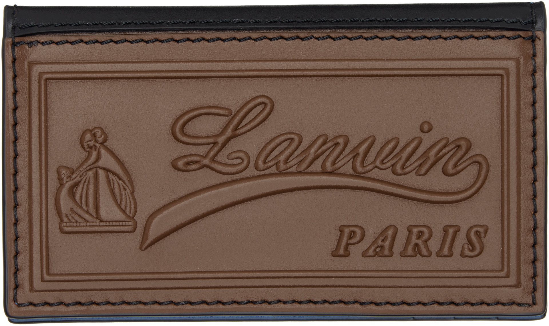 Lanvin - Black & Brown 'Catch By Lanvin' Two Fold Card Holder