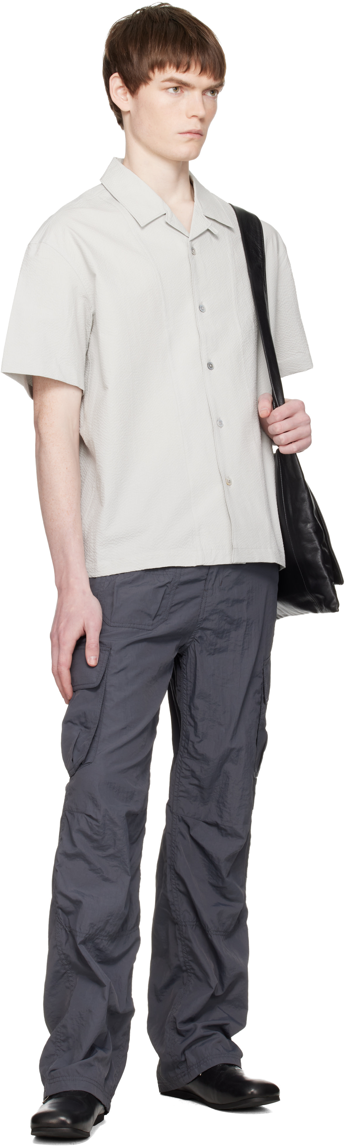 COOR: グレー Multi-Pocket Stitch Pointed カーゴパンツ | SSENSE 日本