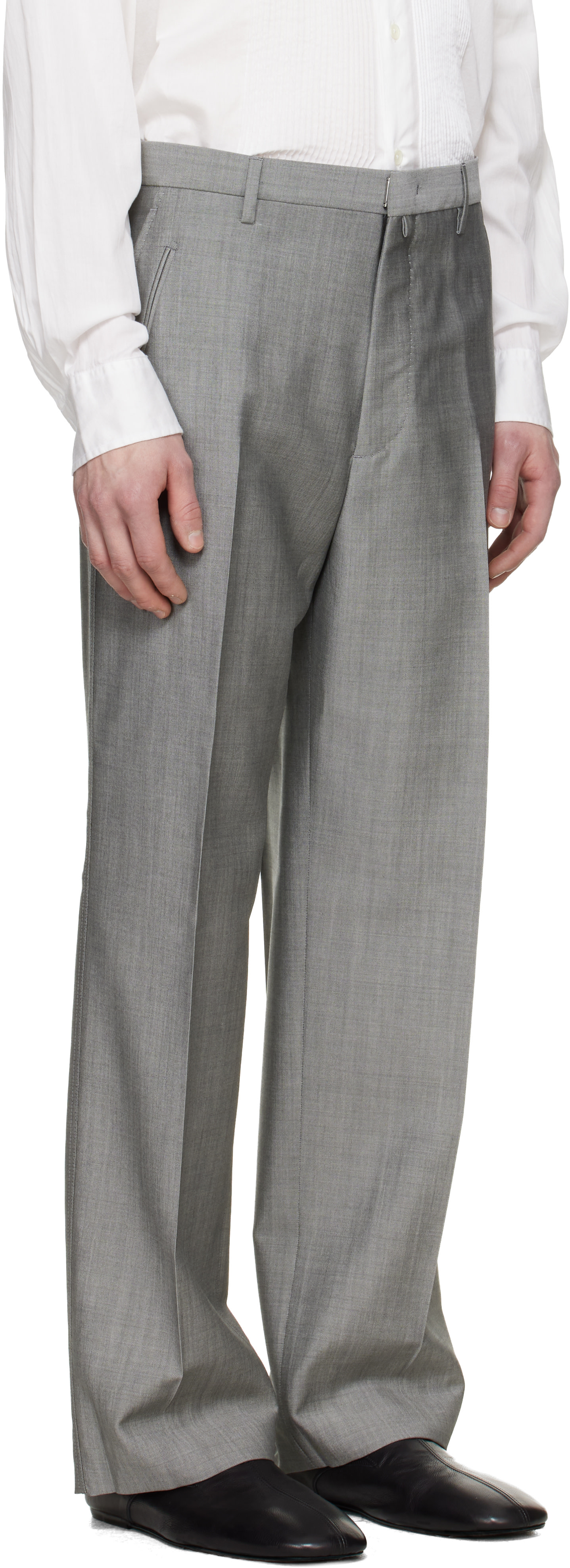 Lanvin - Pantalon droit gris