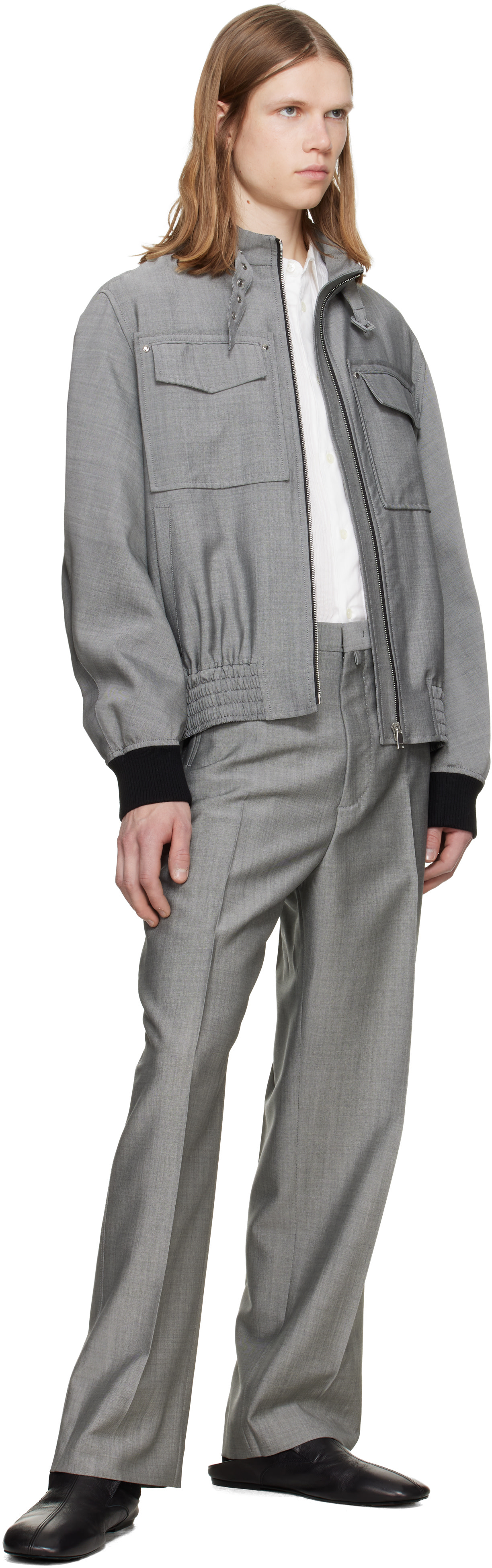 Lanvin - Pantalon droit gris