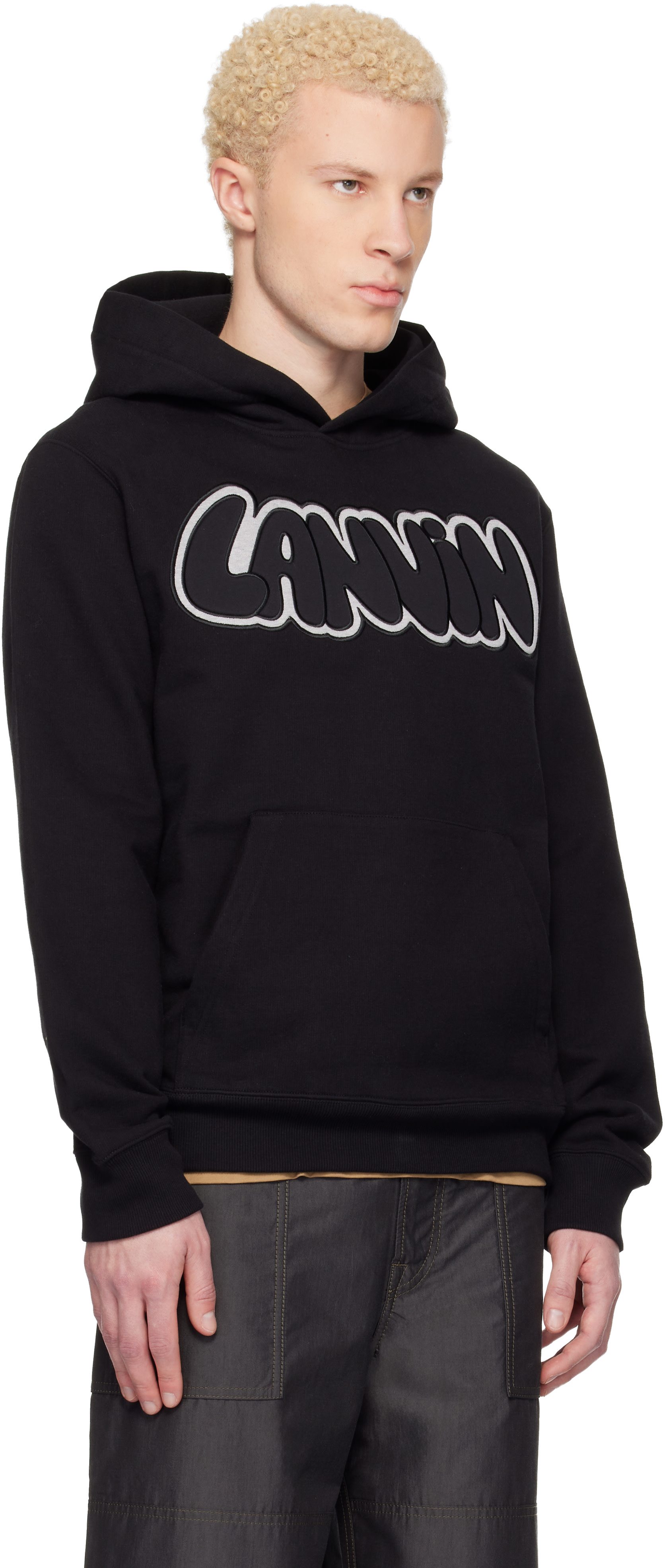 LANVIN メンズ27cm Lanvin: Black Urban Curb Hoodie | SSENSE