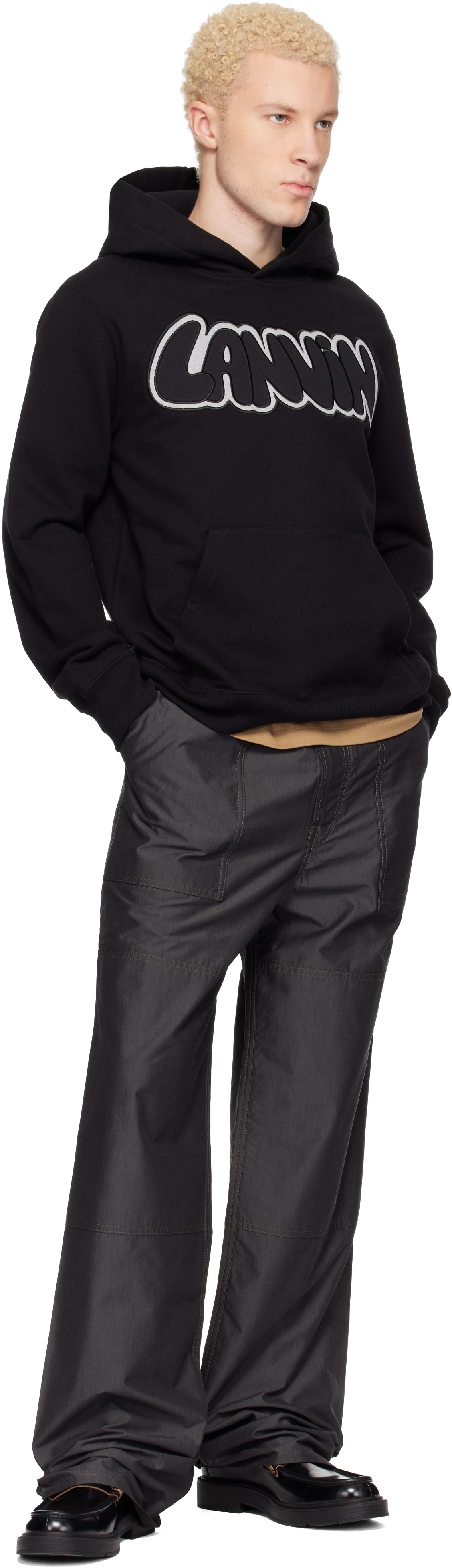 LANVIN メンズ27cm Lanvin: Black Urban Curb Hoodie | SSENSE