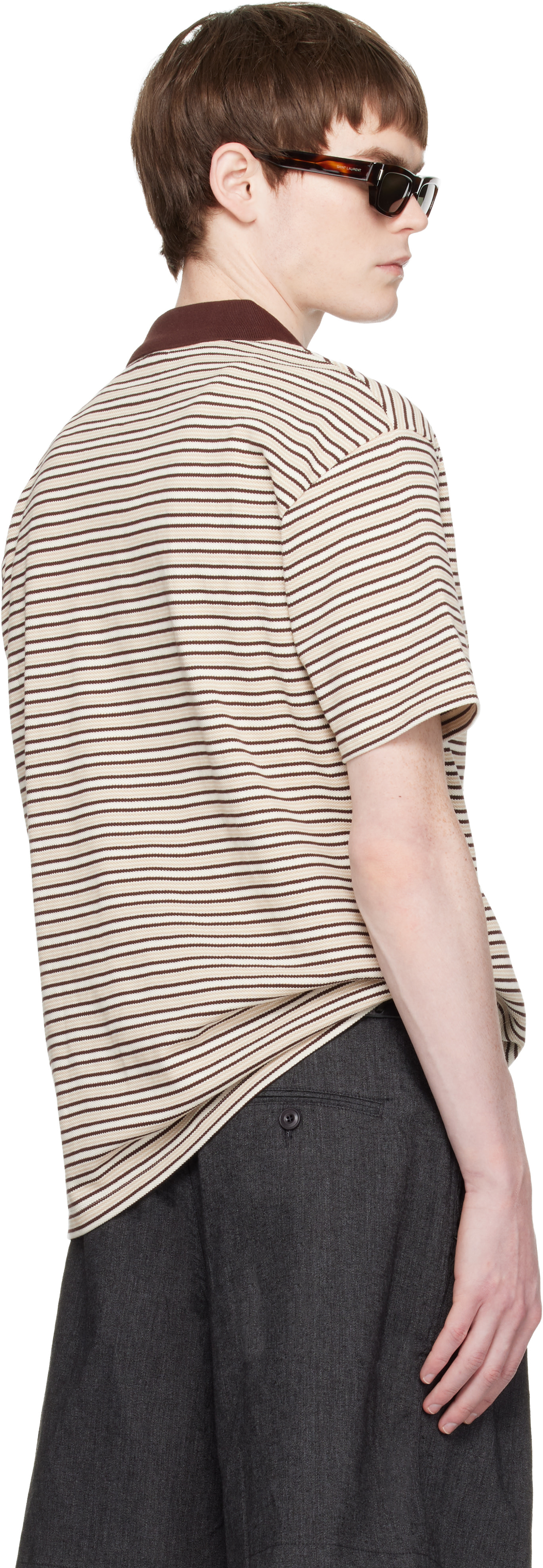 COOR - Polo beige à rayures