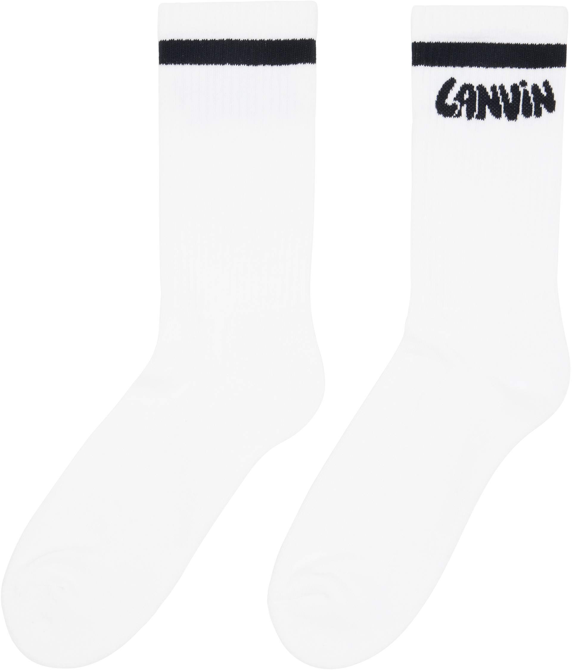 Lanvin - Chaussettes blanches en coton à logo