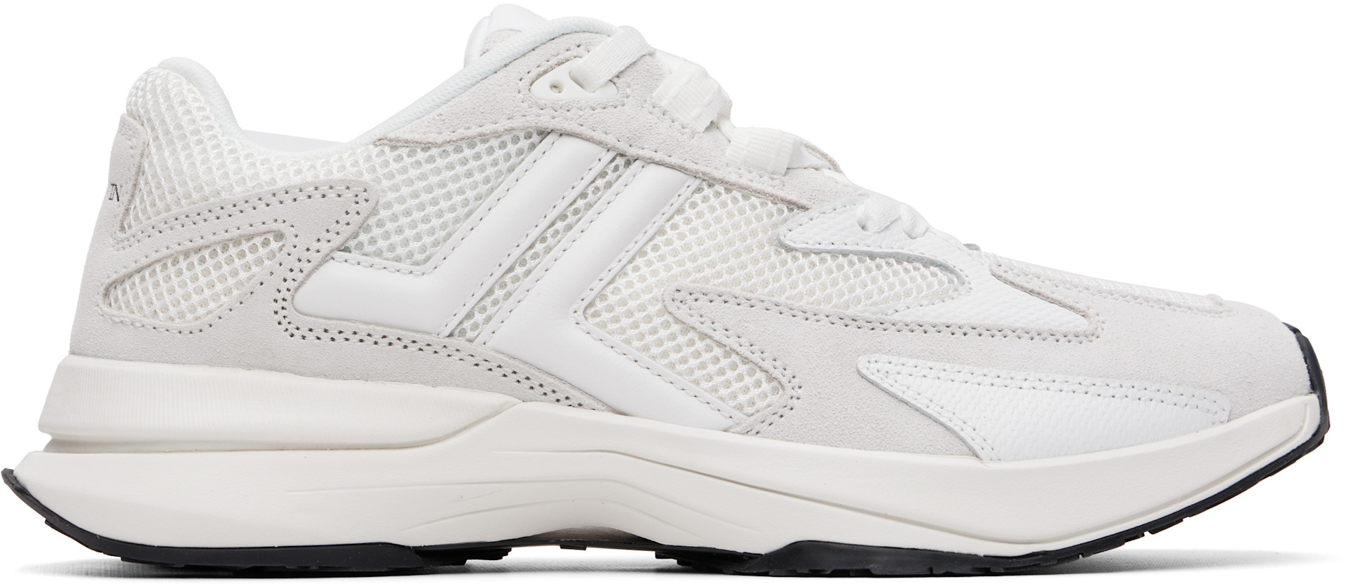 Lanvin - Baskets JLA blanc cassé en filet