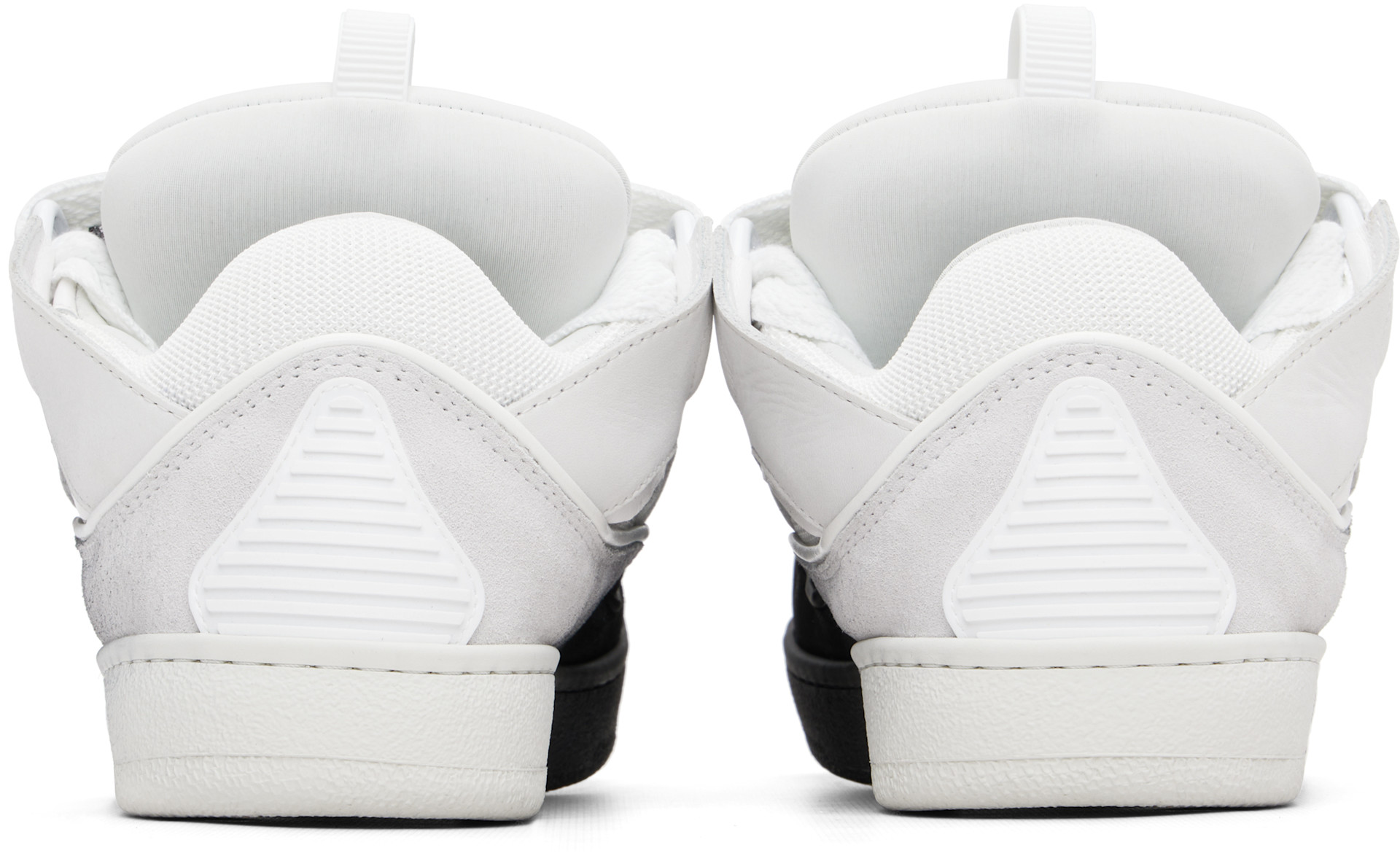Lanvin: Black & Off-White Spray Curb Sneakers | SSENSE
