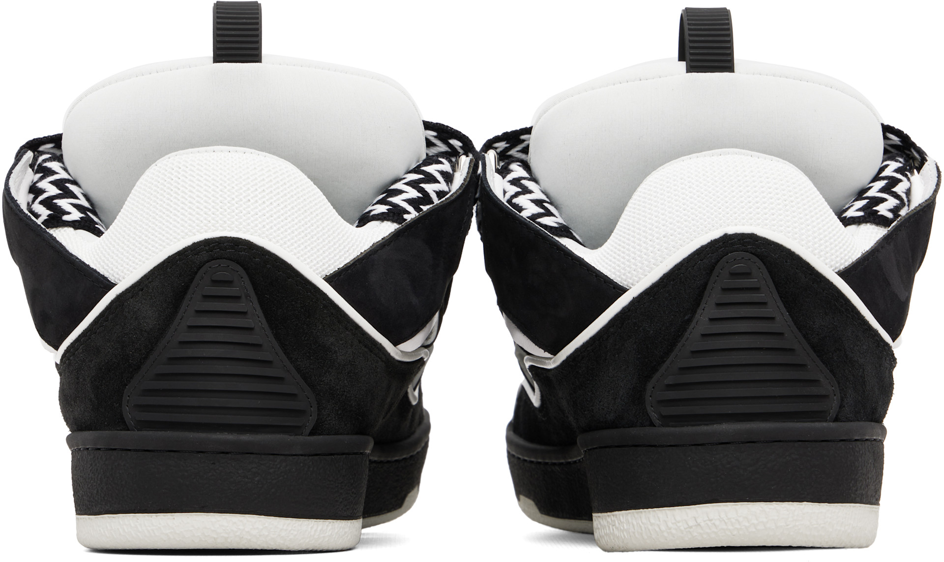 Lanvin: Black & White Curb Sneakers | SSENSE