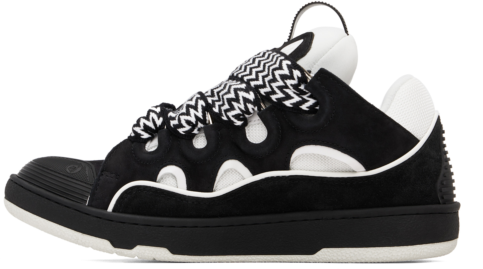Lanvin: ブラック＆ホワイト Curb スニーカー | SSENSE 日本