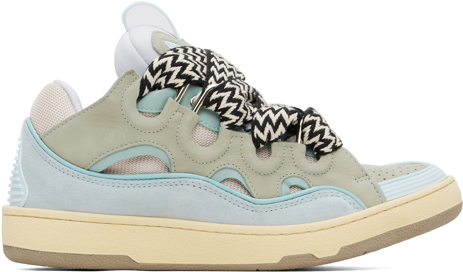 Lanvin - Baskets Curb bleues en cuir