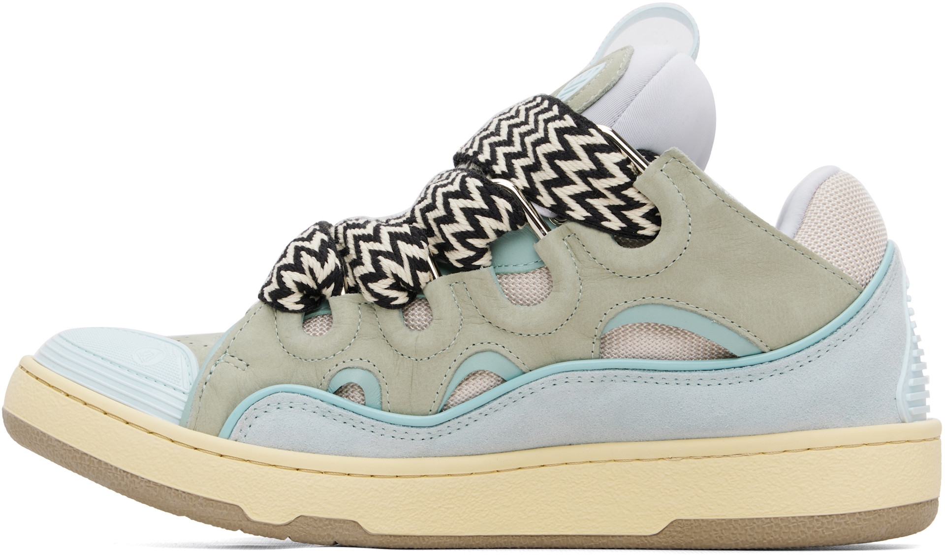 Lanvin - Baskets Curb bleues en cuir