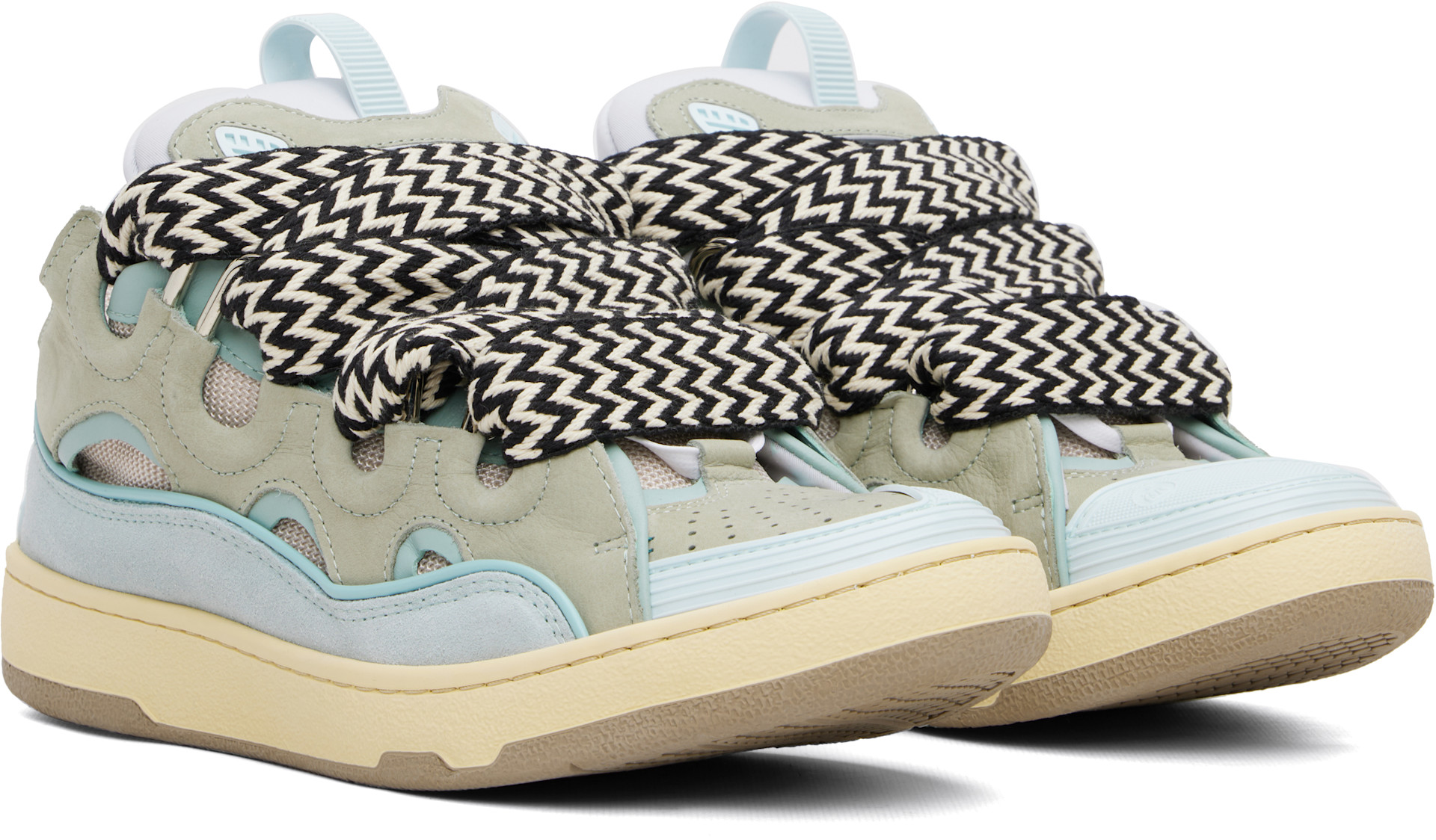 Lanvin - Baskets Curb bleues en cuir