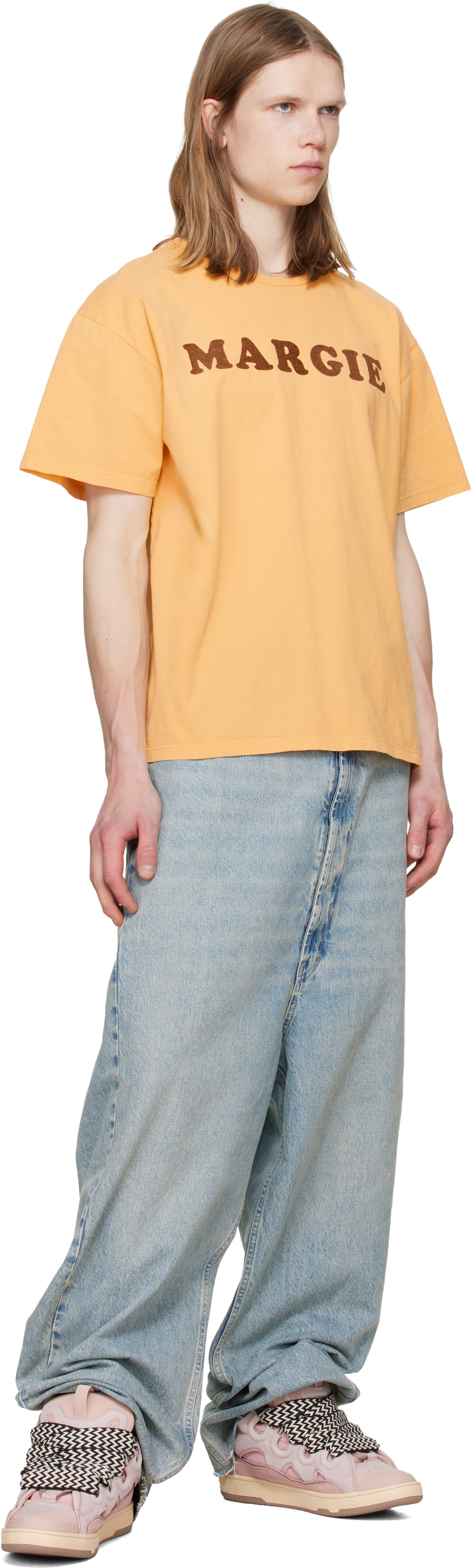 Lanvin - 핑크 커브 스니커즈