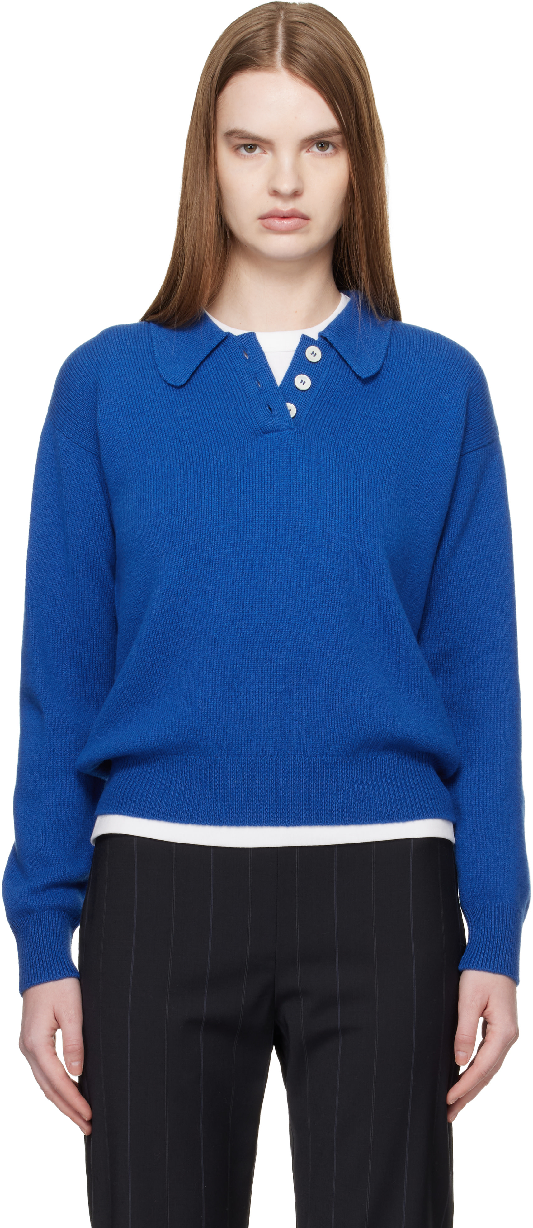 &Daughter - Polo Edith bleu exclusif à SSENSE