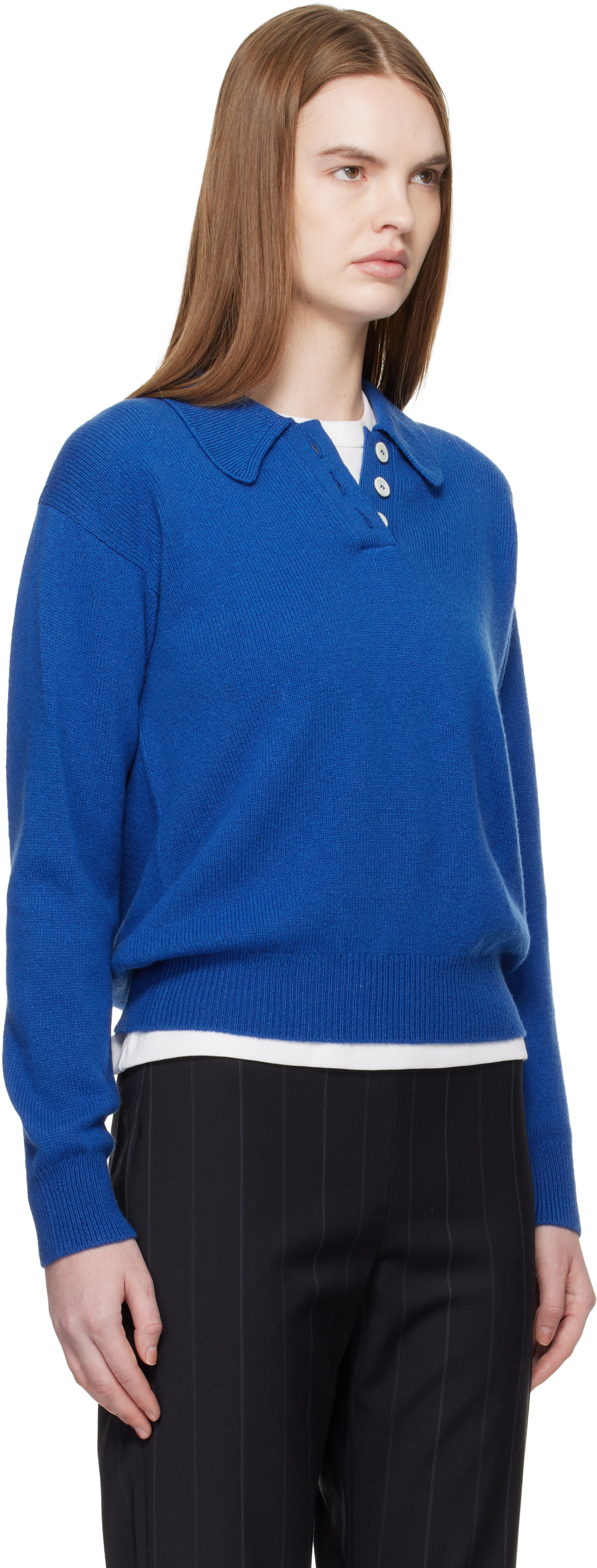&Daughter - Polo Edith bleu exclusif à SSENSE
