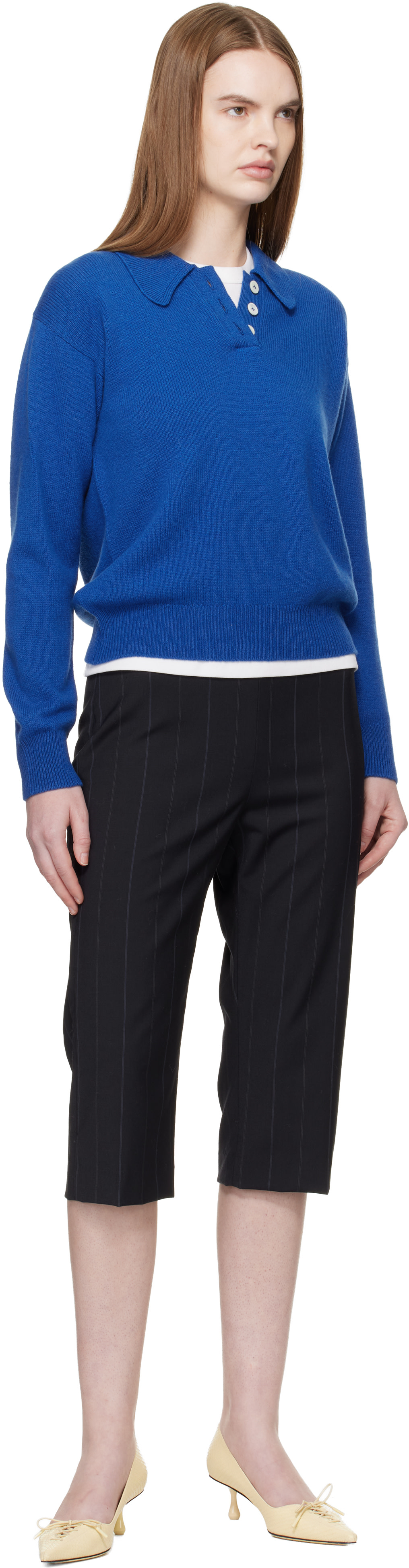 &Daughter - Polo Edith bleu exclusif à SSENSE