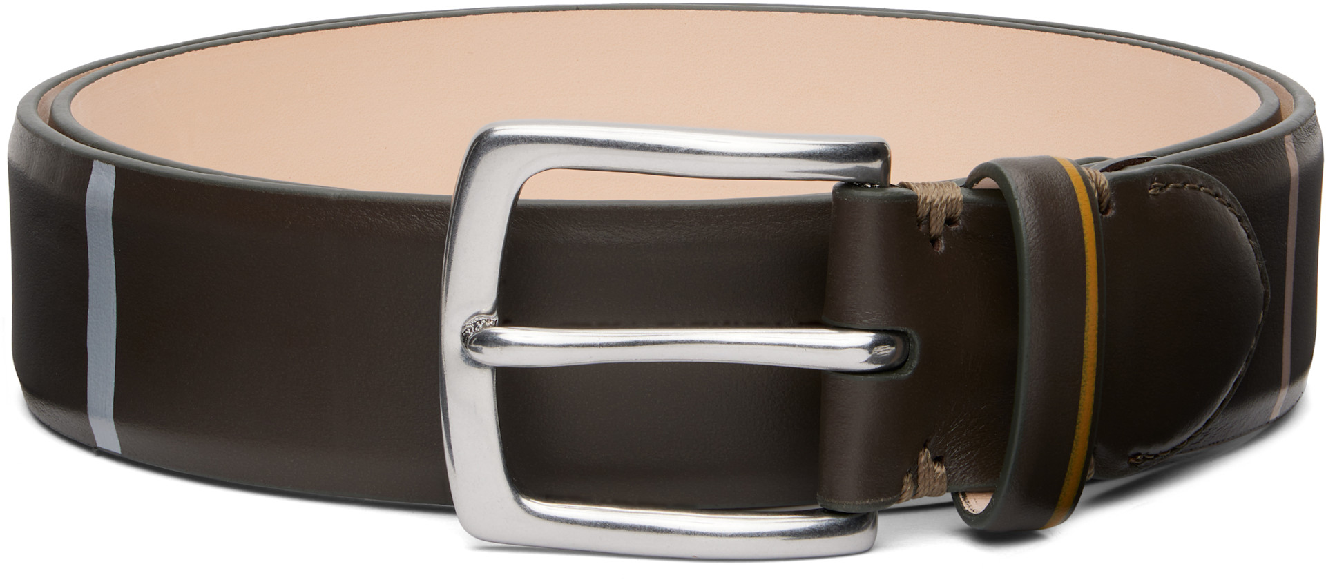 Paul Smith - Ceinture brune à rayures