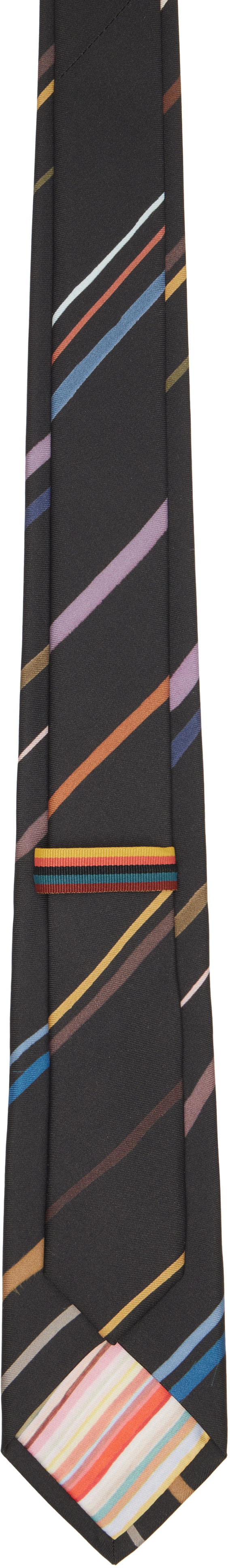 Paul Smith - グレー Diagonal 'Painted Stripe' ネクタイ
