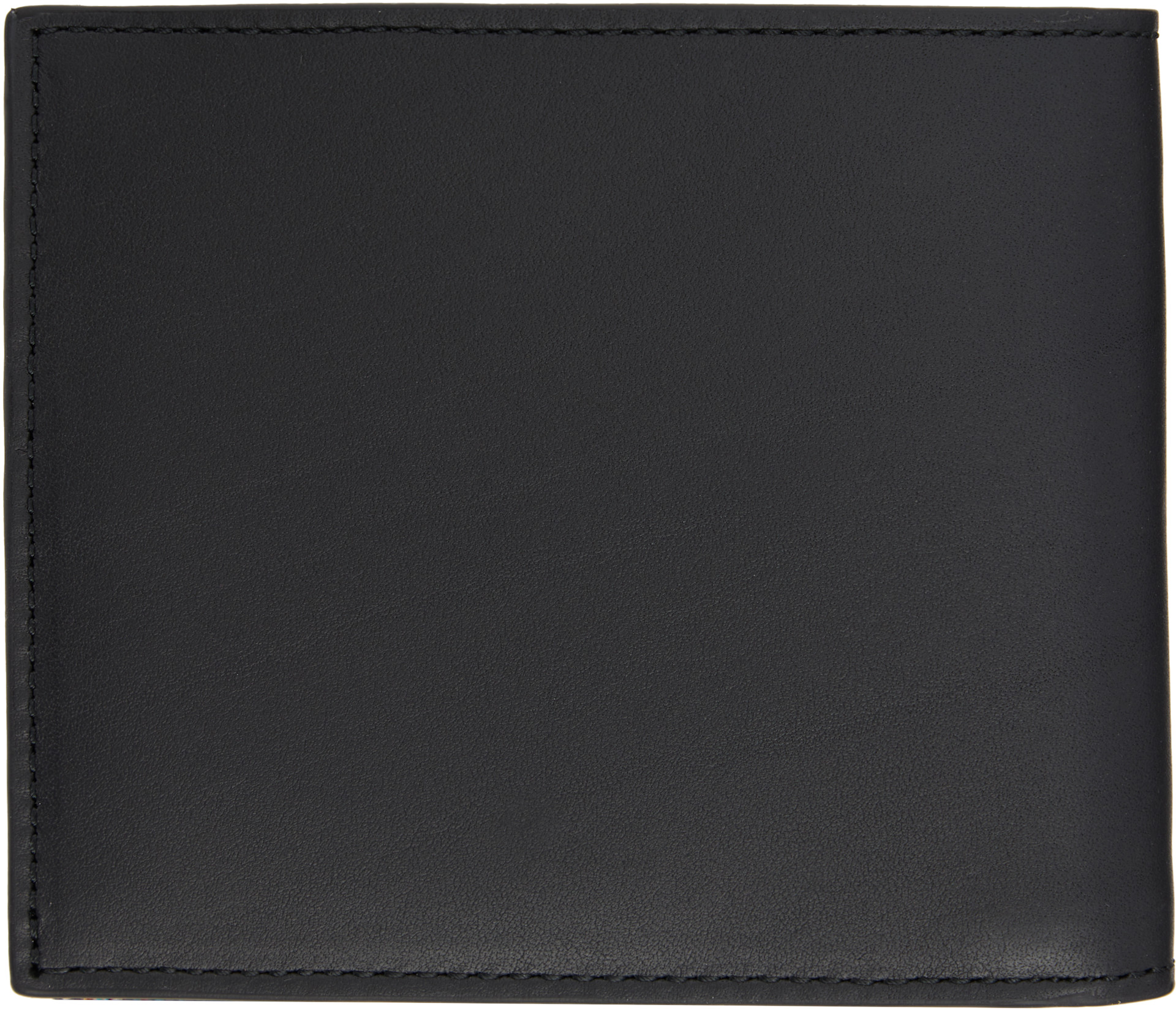 Paul Smith - Black Leather 'Signature Stripe' Interior Billfold Wallet