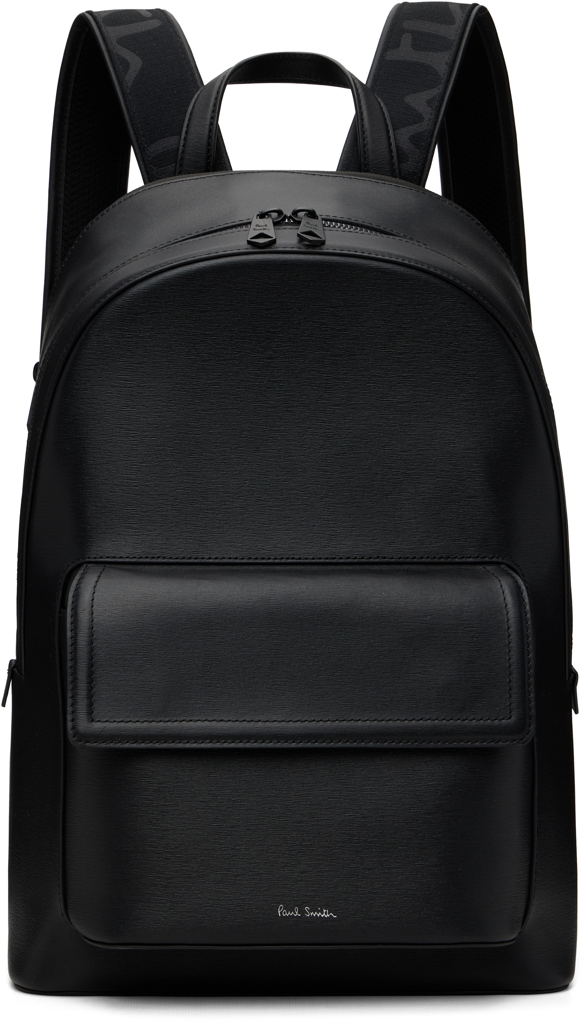 Paul Smith - ブラック ロゴスタンプ バックパック