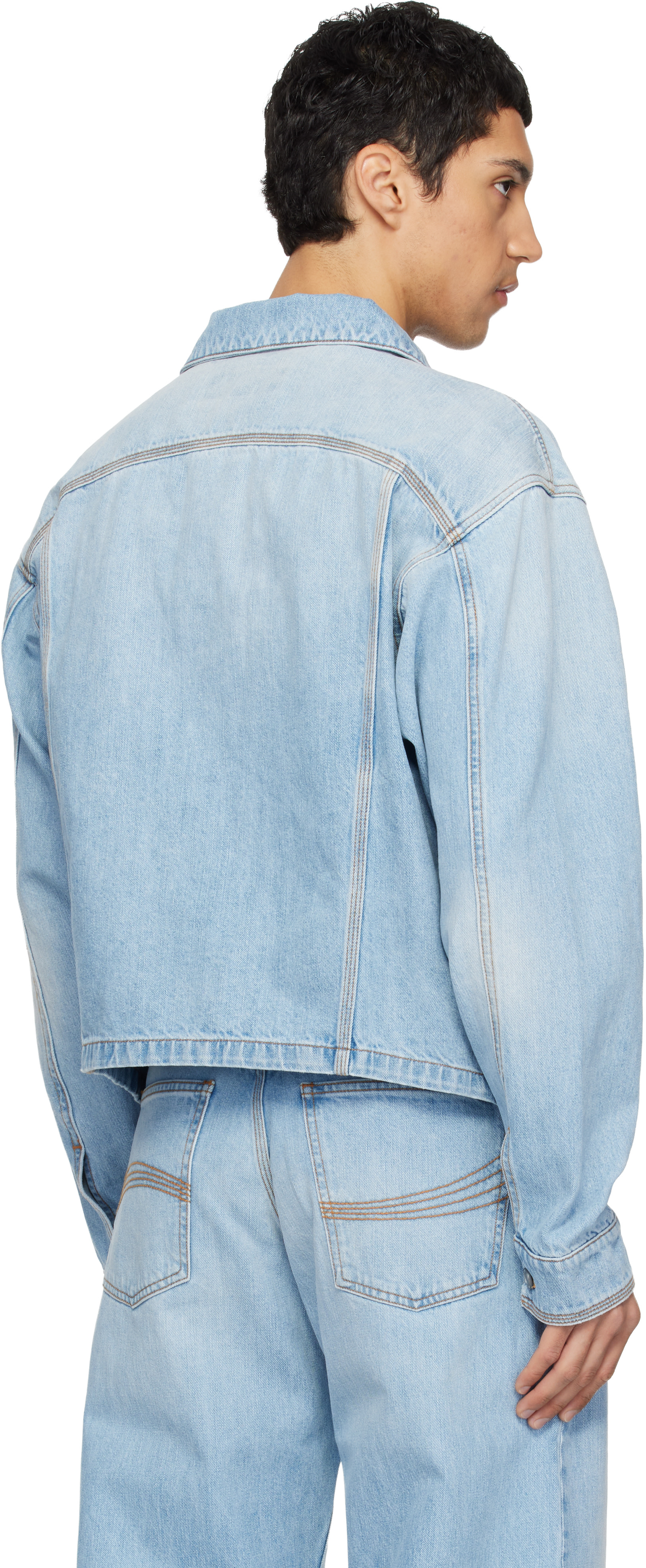 ERL - Blouson bleu en denim