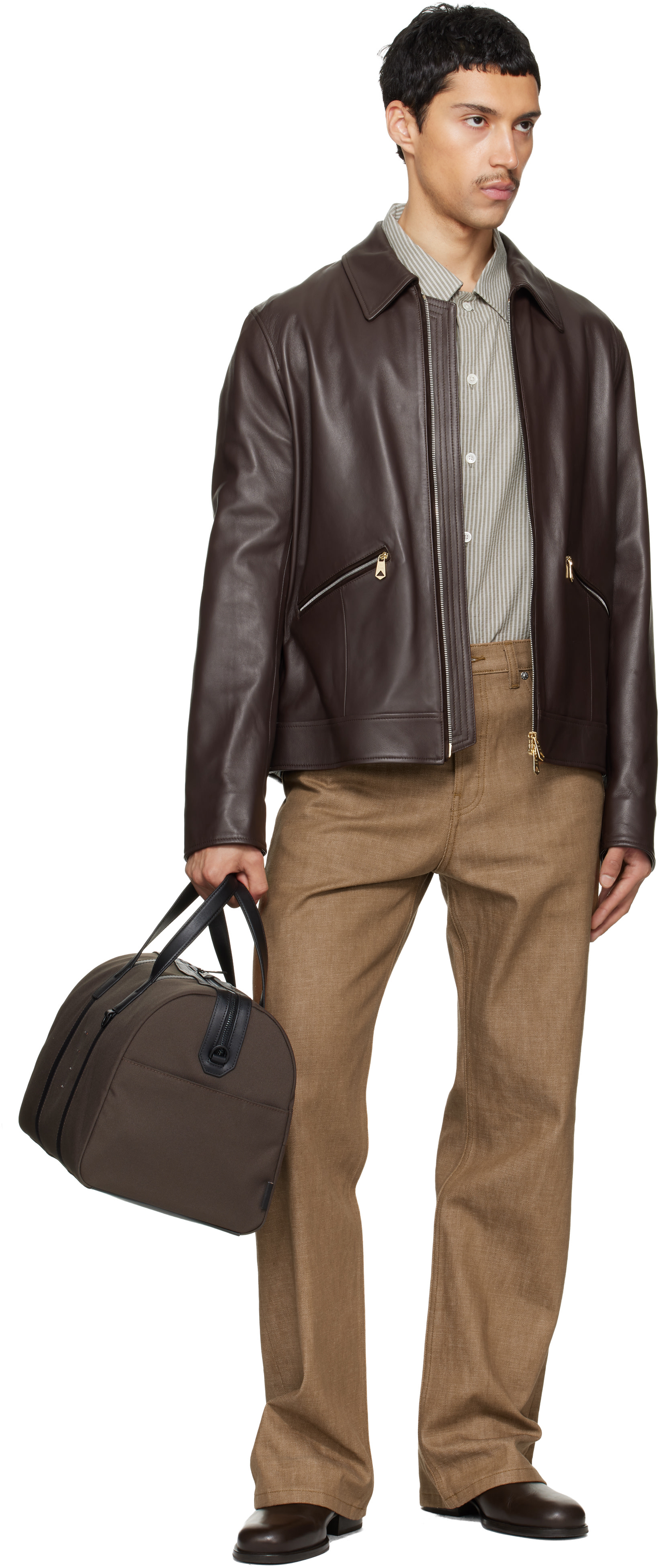 ジャケット・アウター Paul Smith cut-off leather jacket riri PS by Paul Smith Black Bomber Leather Jacket PS by Paul Smith