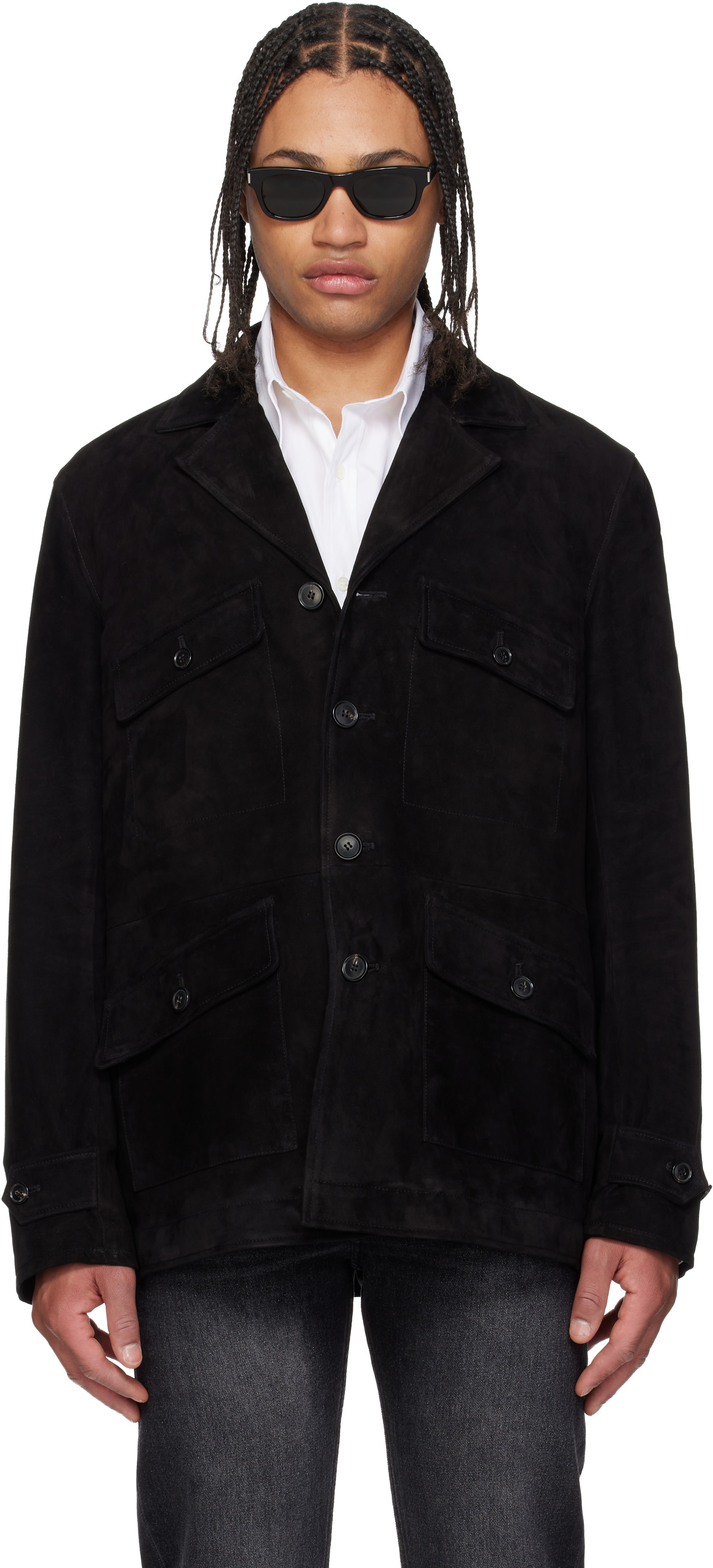Paul Smith - Blouson noir en suède