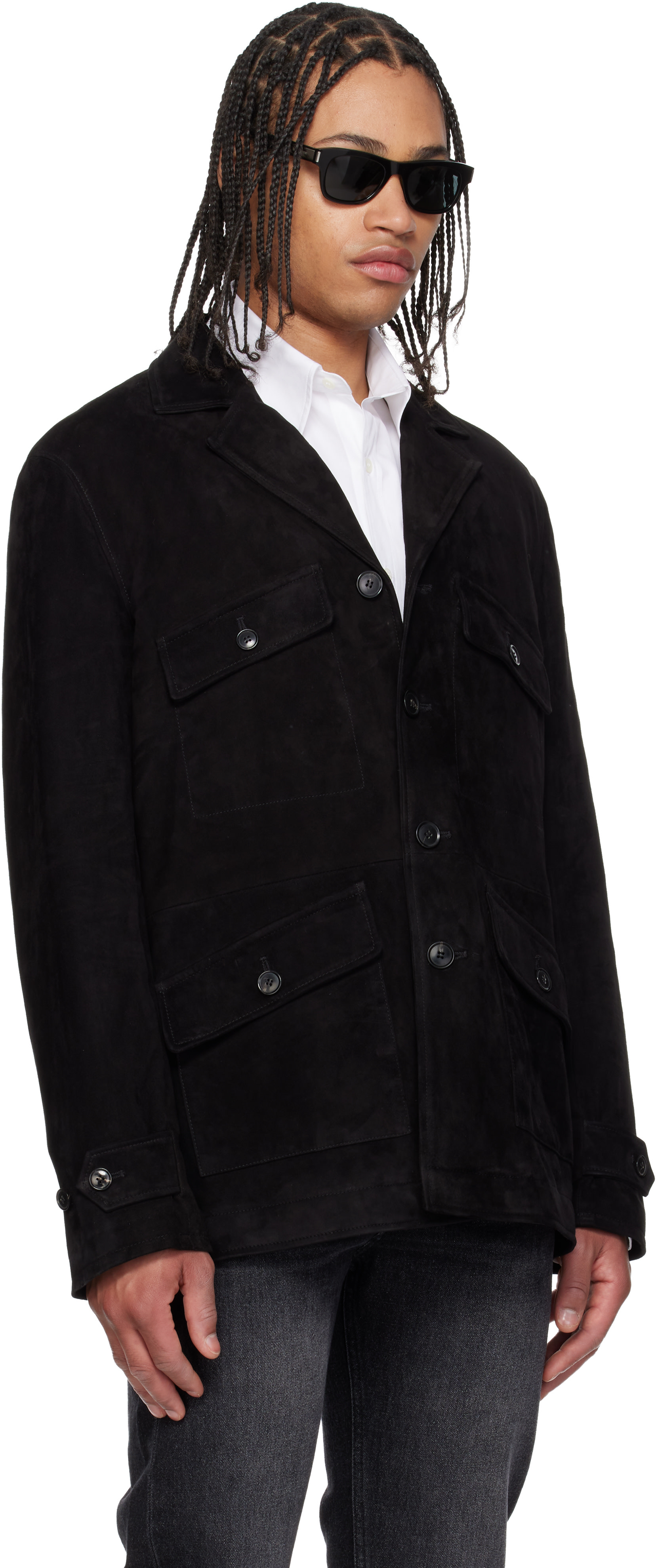 Paul Smith - Blouson noir en suède