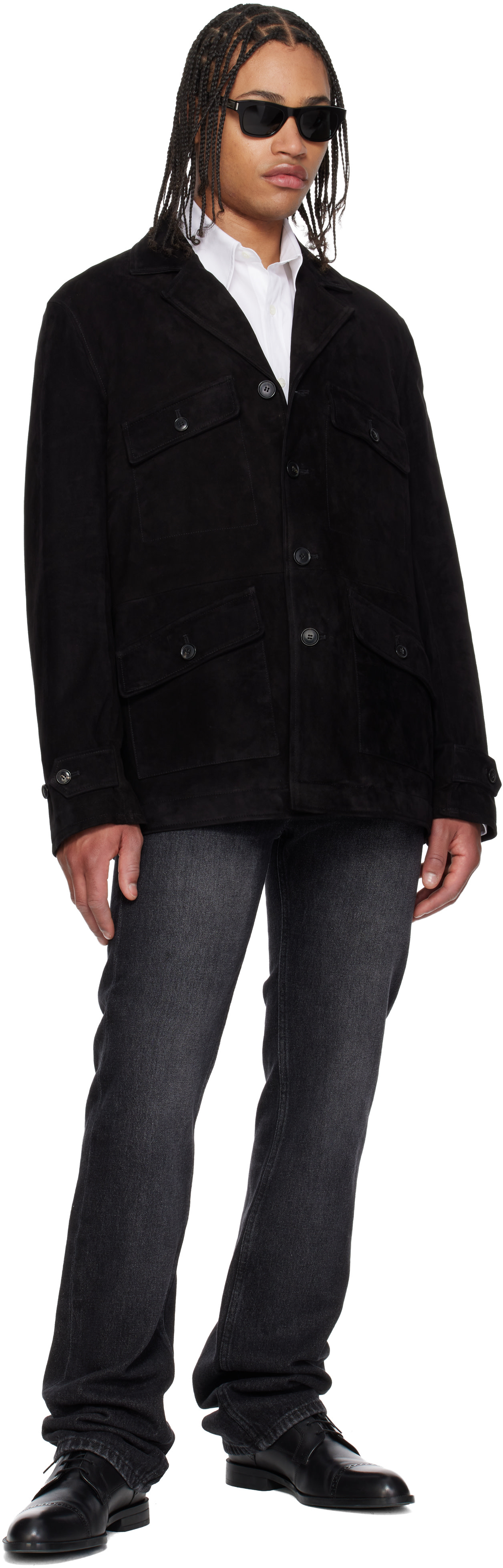 Paul Smith - Blouson noir en suède