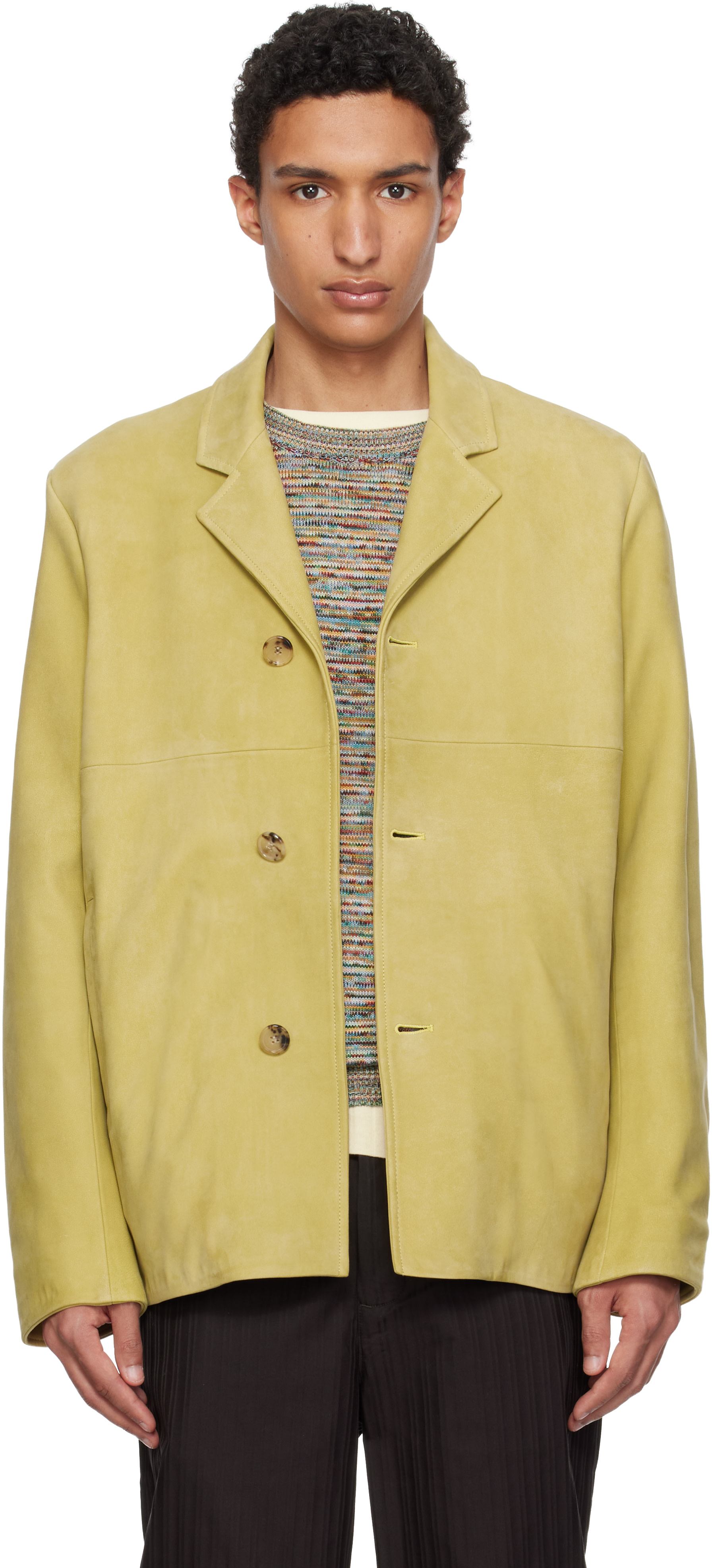 Paul Smith - Blouson brun clair en nubuck
