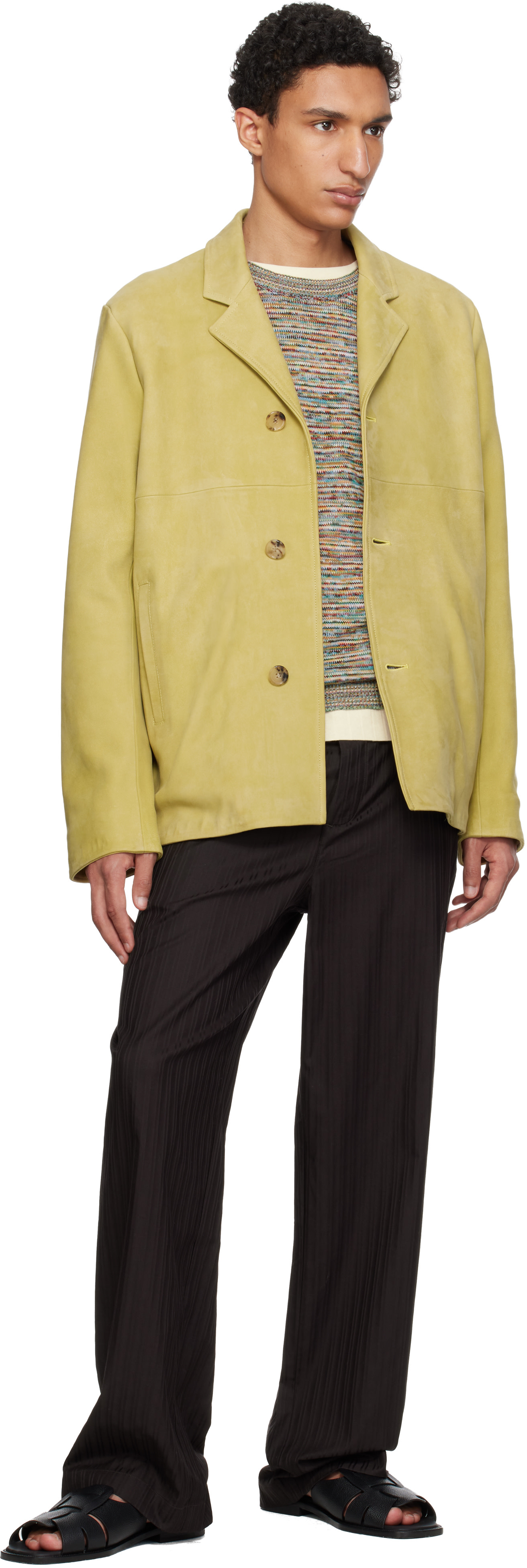 Paul Smith - Blouson brun clair en nubuck