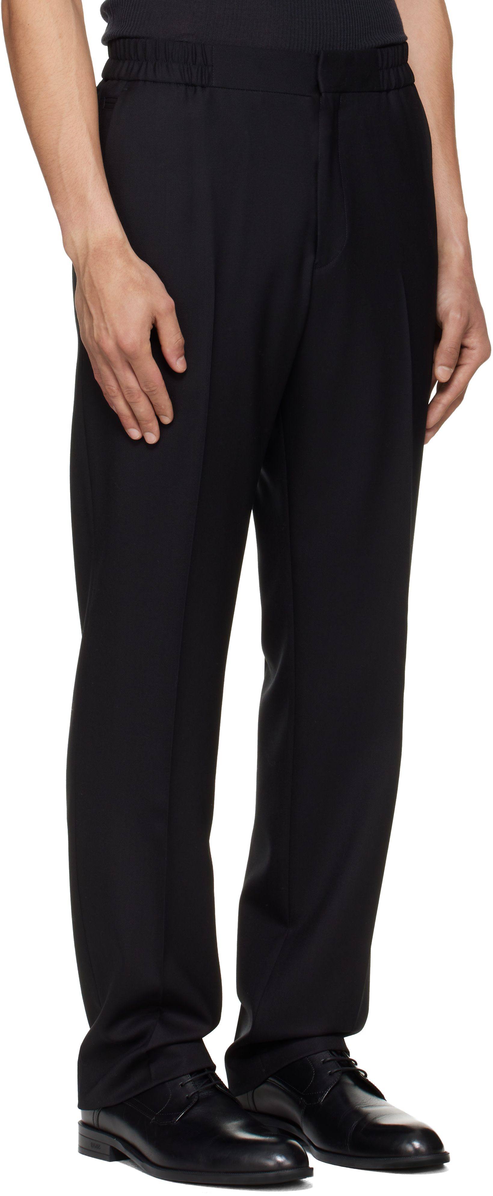 Paul Smith - Black 'A Suit To Travel In' Elasticated-Waist Trousers
