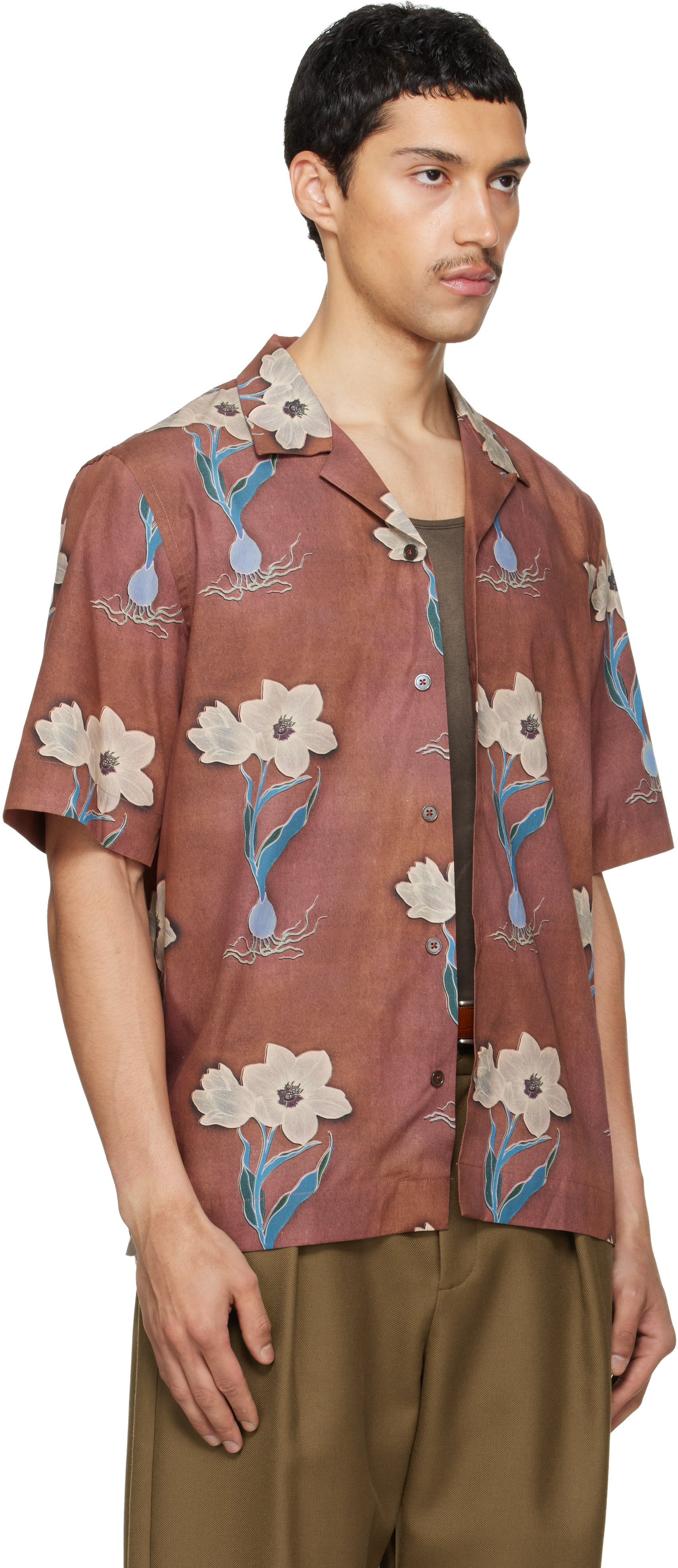 Paul Smith - ブラウン S/S レギュラーフィット シャツ