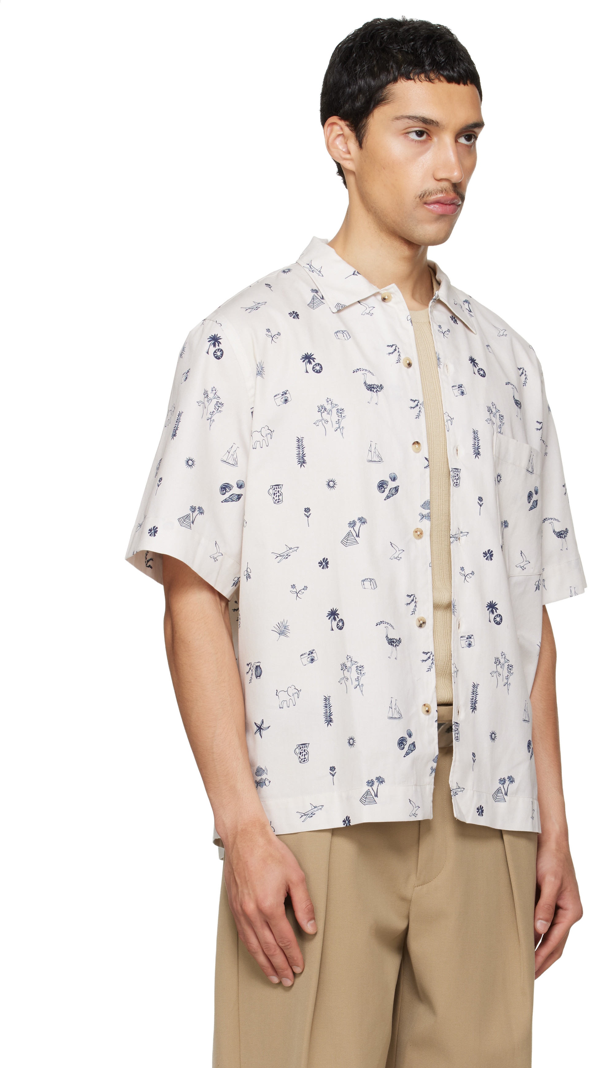 Paul Smith - 오프 화이트 S/S 캐주얼 핏 셔츠