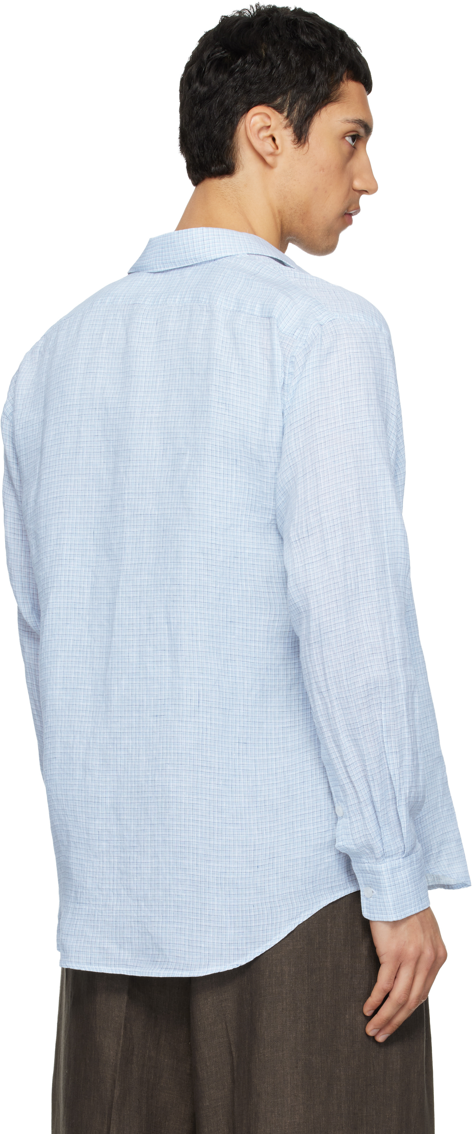 トップス ERL UNISEX BLUE PLAID SHIRT WOVEN / BLUE ERL: Blue Plaid Shirt | SSENSE