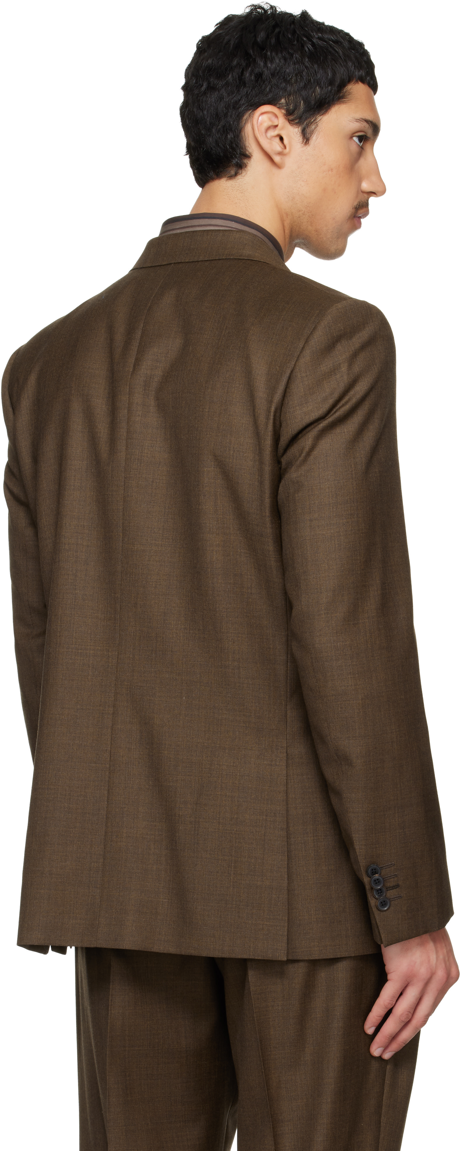 Paul Smith - Brown Two-Piece 'The Brierley' Sharkskin Wool Suit