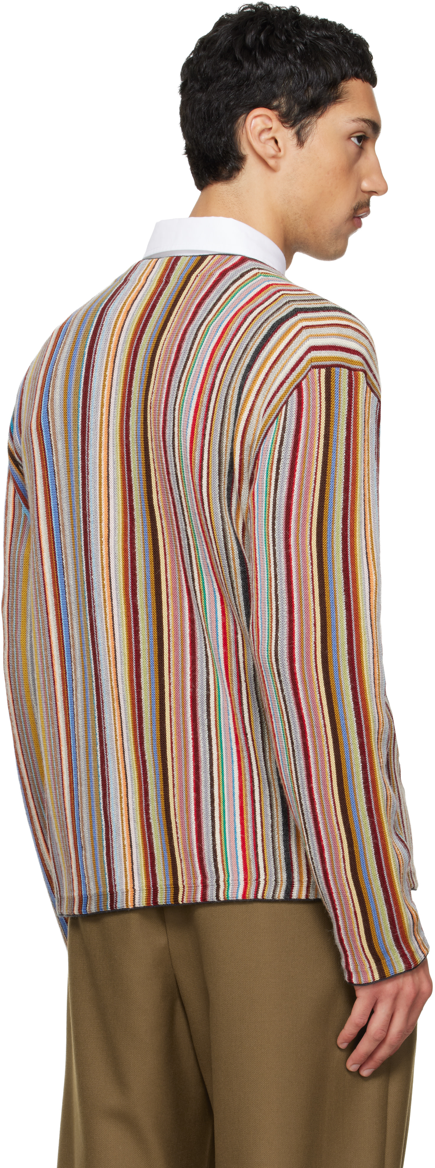 Paul Smith - Multicolor 'Signature Stripe' Merino Wool-Blend Cardigan