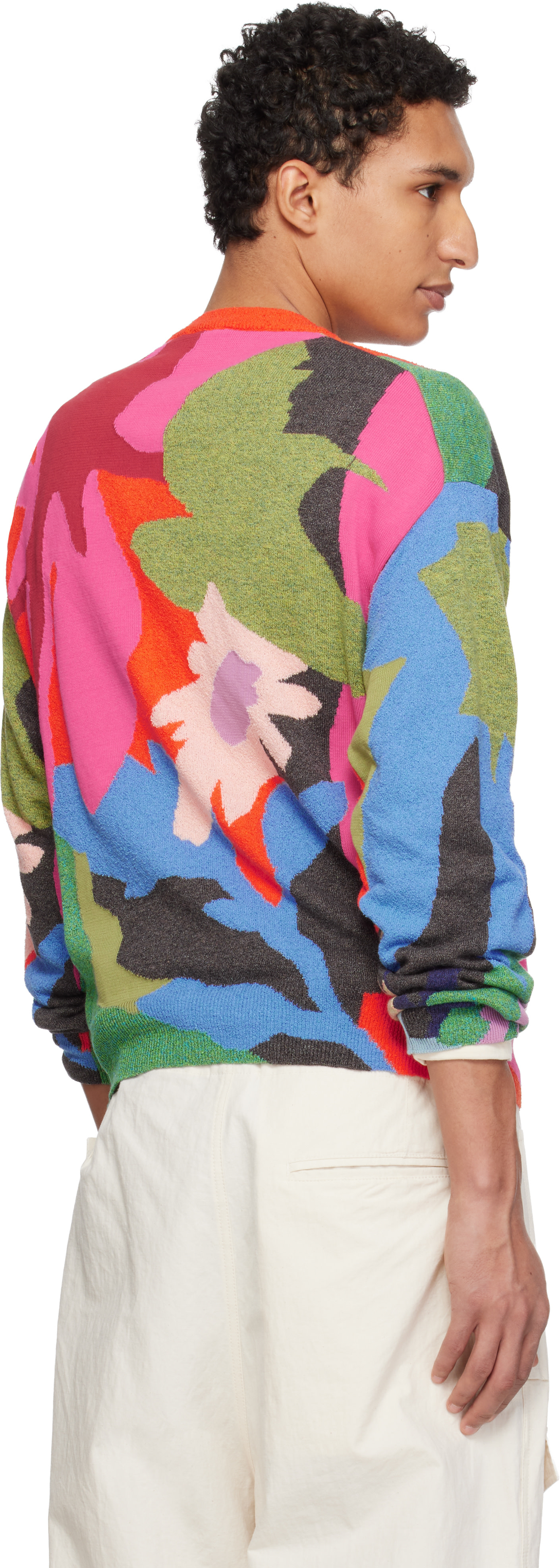 Paul Smith - 멀티컬러 리버 콜라주 니트 코튼 스웨터