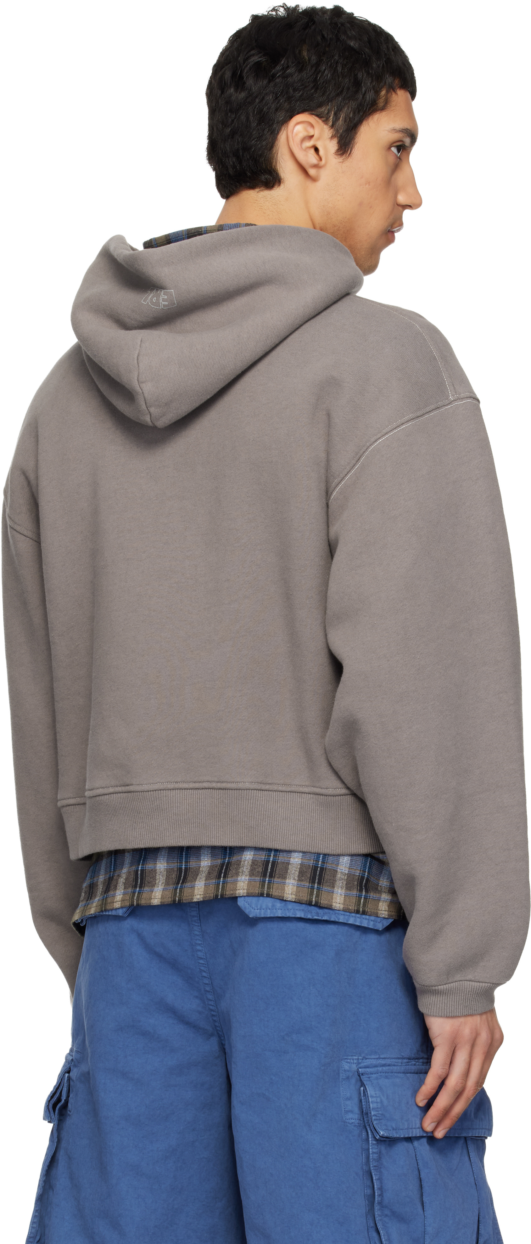 ERL - Pull à capuche Heathered taupe